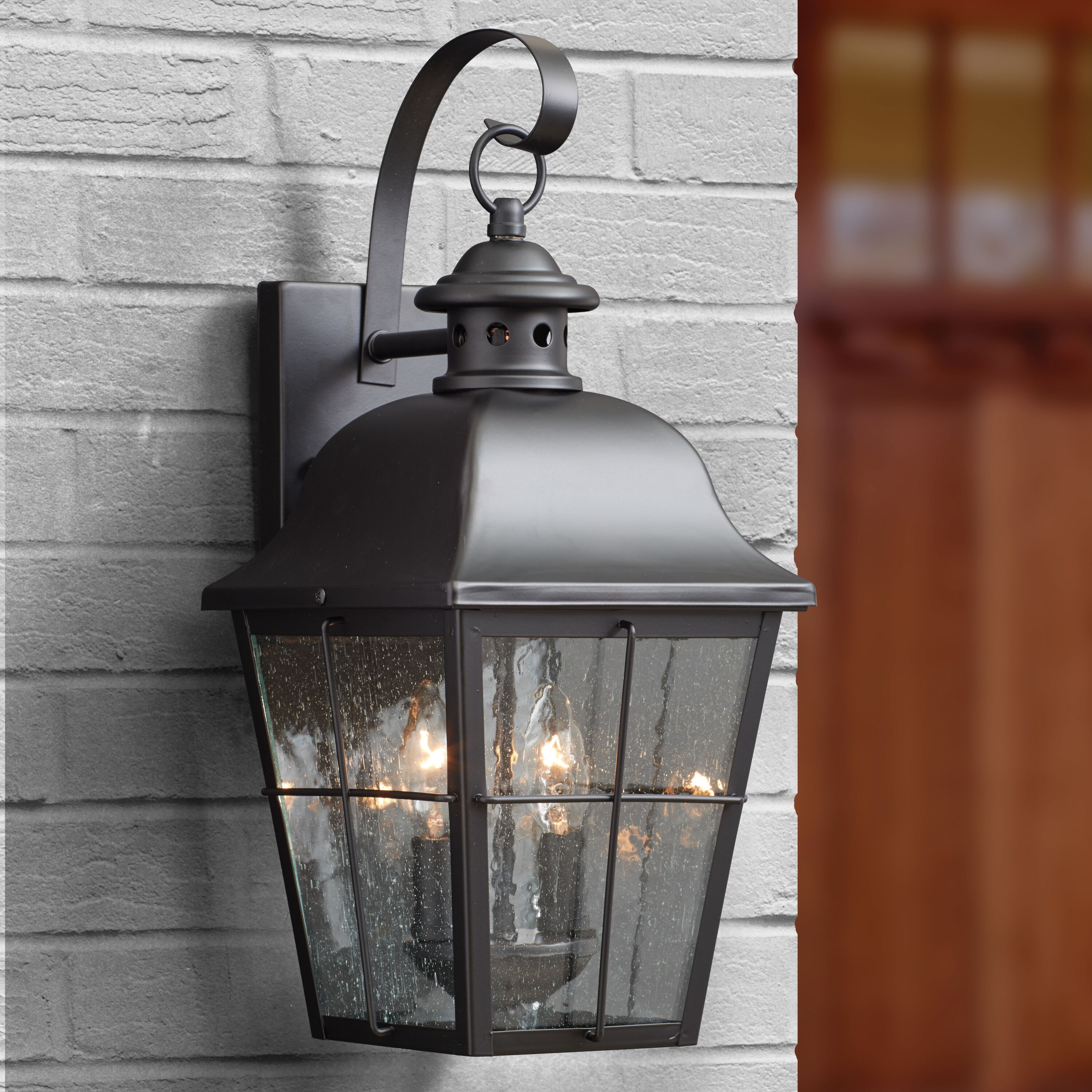 Quoizel Millhouse 2-Light 18-in Mystic Black Outdoor Wall Light in the ...
