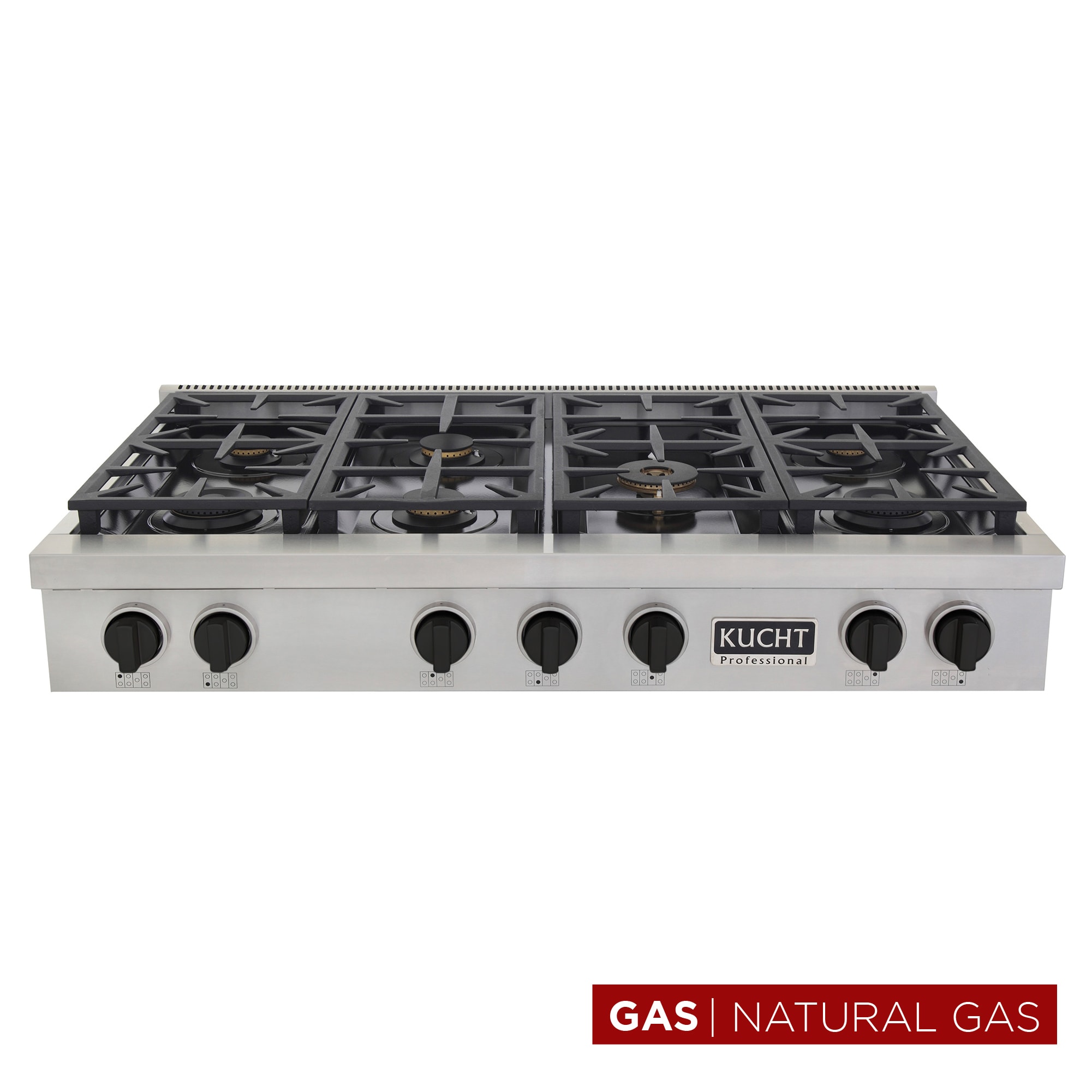 Kucht KFX489T-K 48-in 7 burners Stainless steel Gas Cooktop