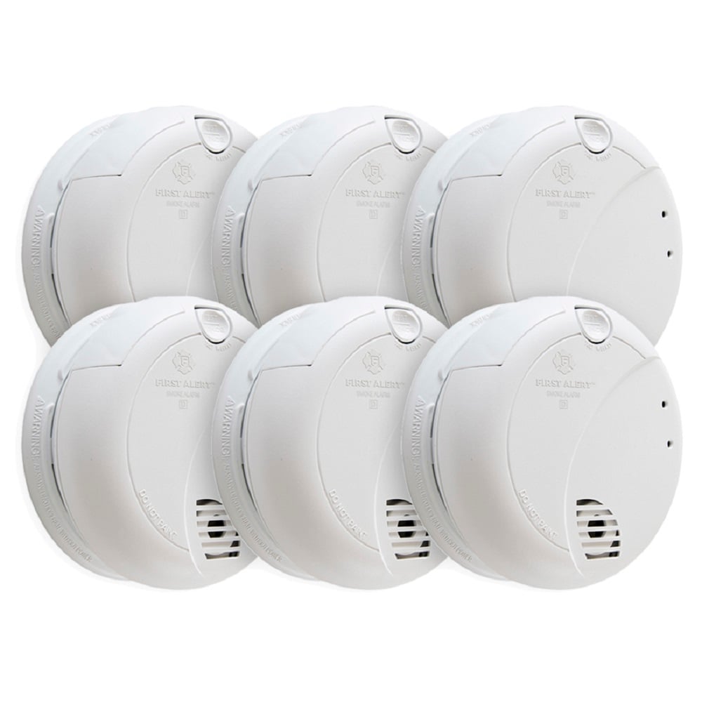 Details about   BRK Photoelectric Smoke ALARM AC POWERED Model 7010B6CP 6-Pack 