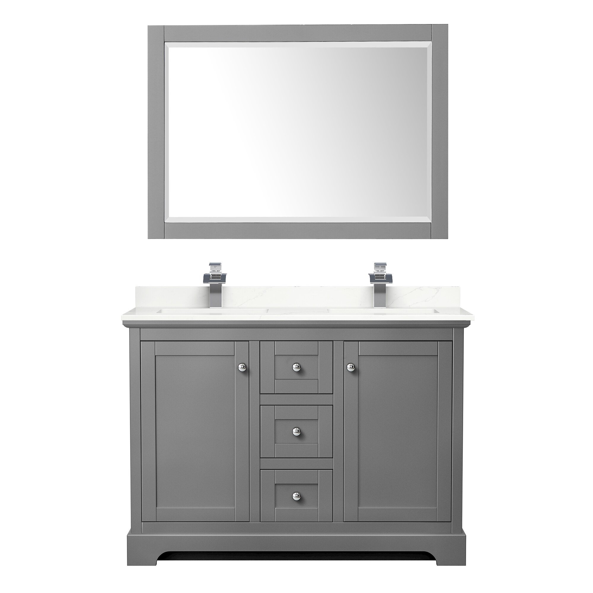 Wyndham Collection WCV232348DKGGTUNSM46 Bath-Vanity-Combo - View #2