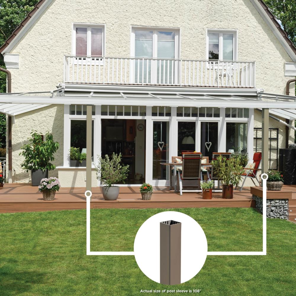 Trex 441083 4.45-in x 4.45-in x 9-ft Gravel Path Composite Deck Post Sleeve