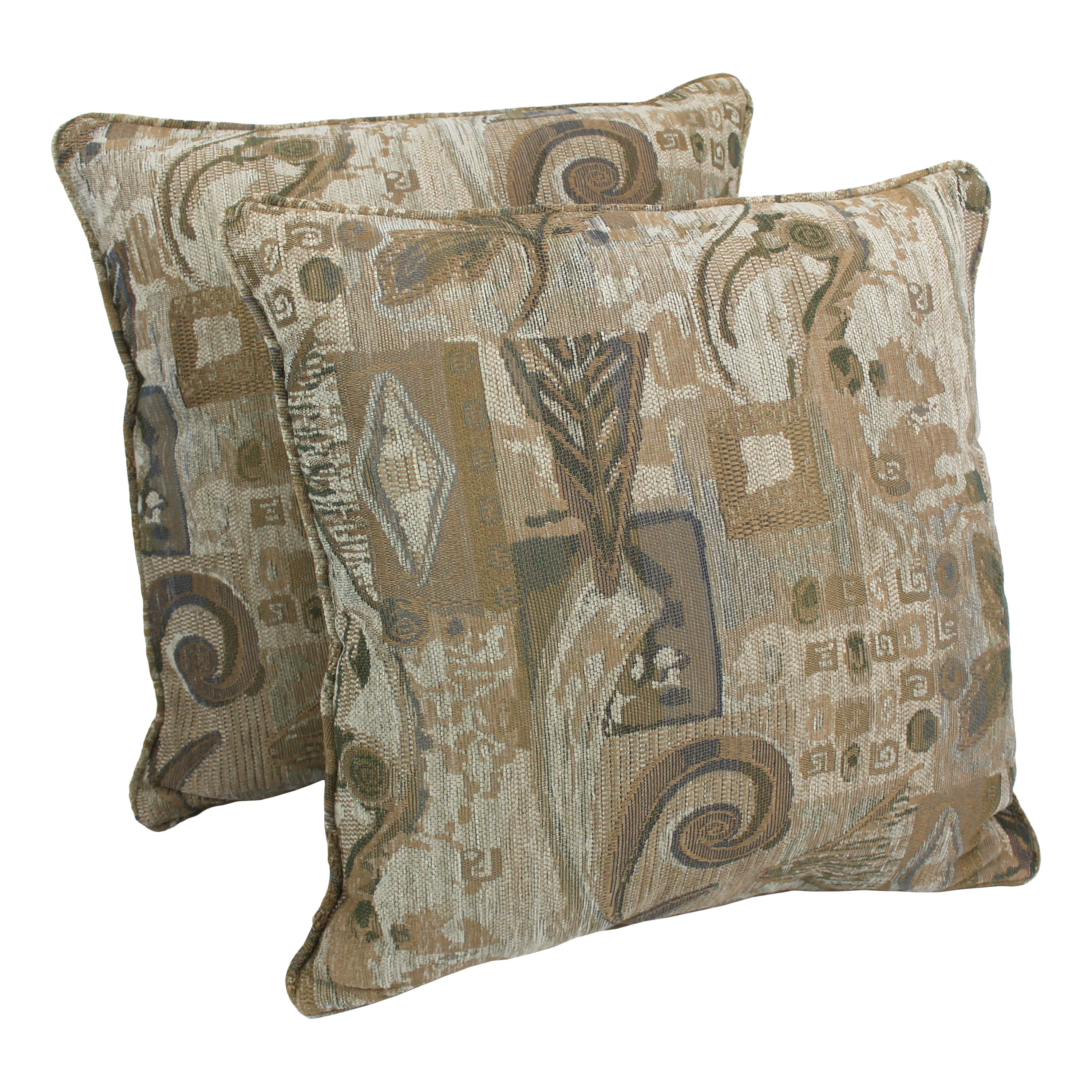 Blazing Needles 9813-CD-S2-JCH-04 2 -Piece 25-in x 25-in Wind Song Square Indoor Decorative Pillow