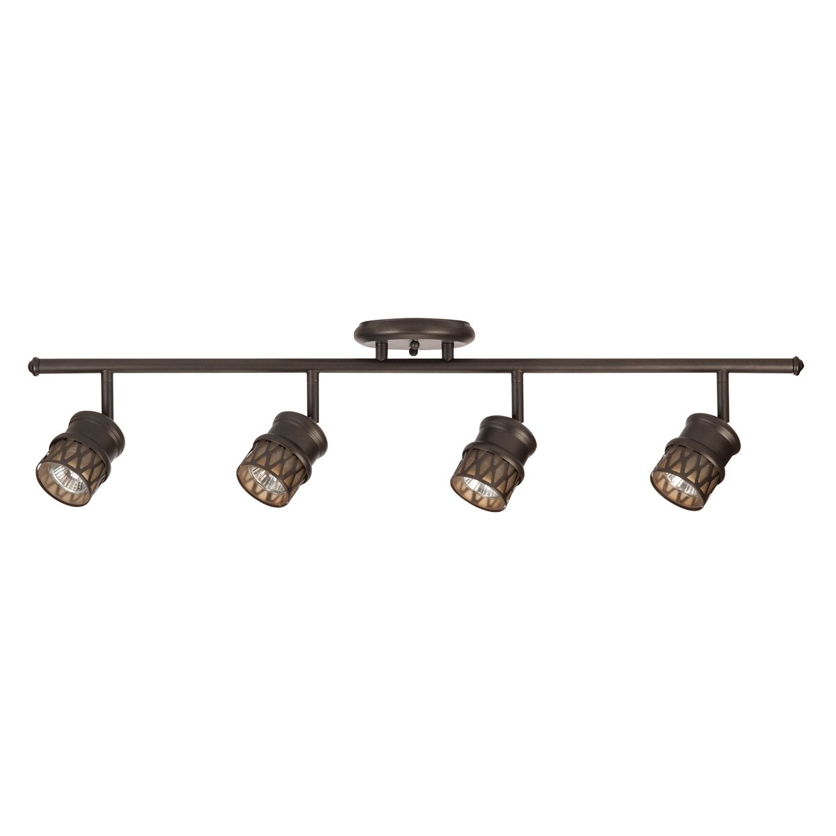 allen + roth 5844601 Eva 32-in 4-Light Oil Rubbed Bronze dimmable Gu10 Pin Base Casual/Transitional Track Bar