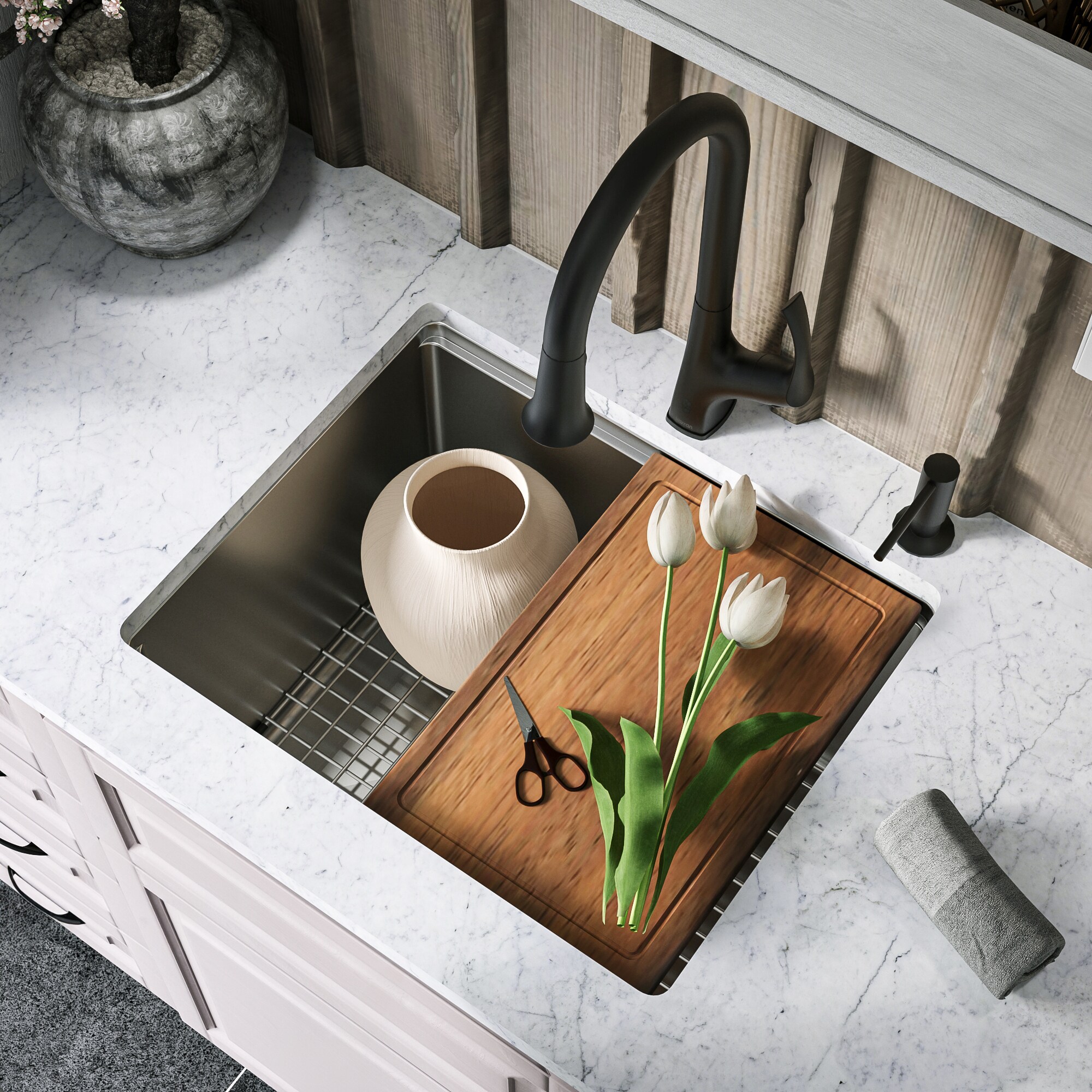 Karran WS-33-PK1 Kitchen-Sinks - View #2