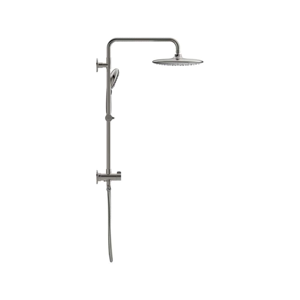 Polished Chrome Dual Shower System with Rain Showerhead