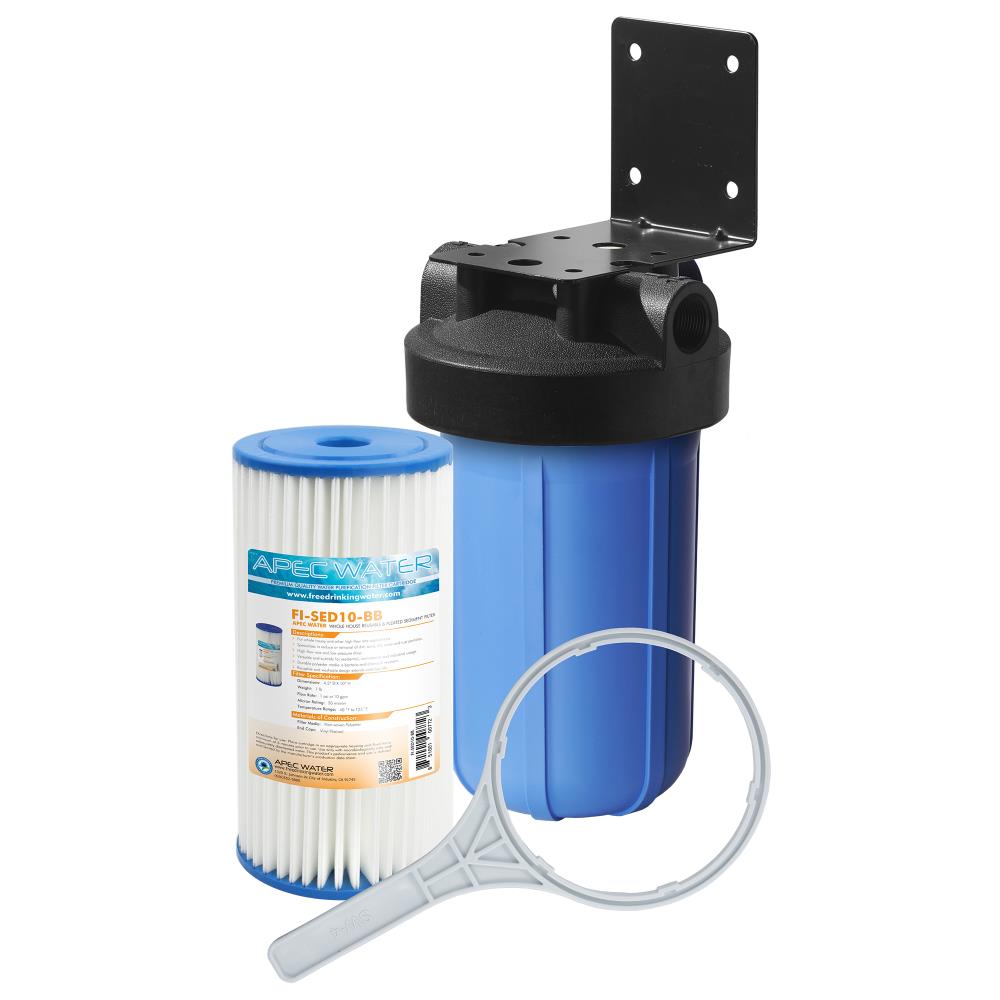 10-Inch Whole House Big Blue Water Filter Housing & GAC Carbon Block Filter 