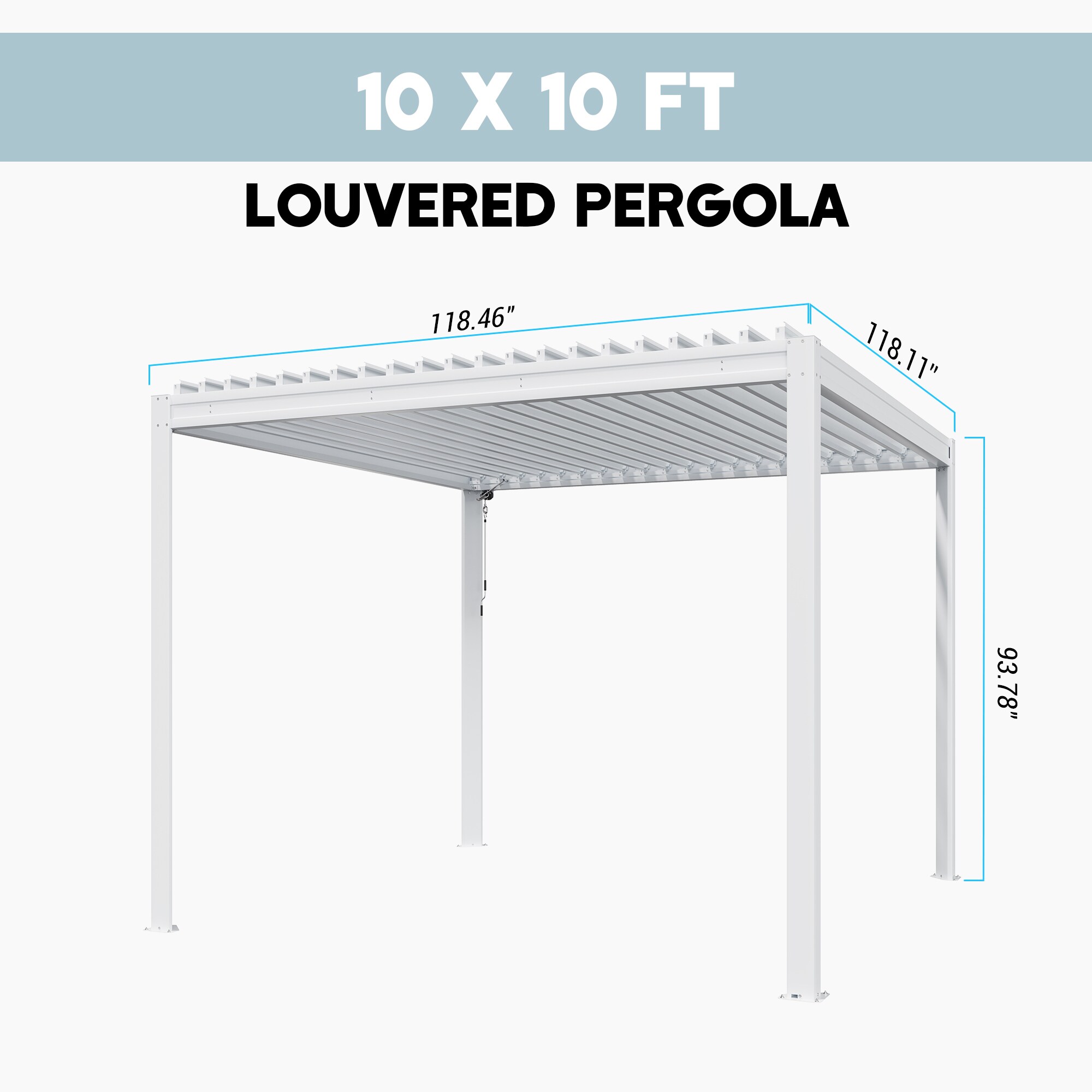 Clihome CL-LGMF1630-W Wood-Resin-Gazebos - View #7
