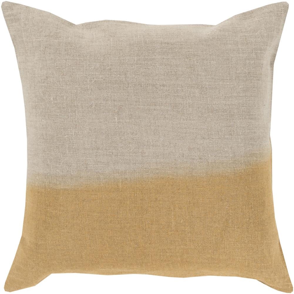 Surya DD017-2020P Dip Dyed 20-in x 20-in Tan Square Indoor Decorative Pillow