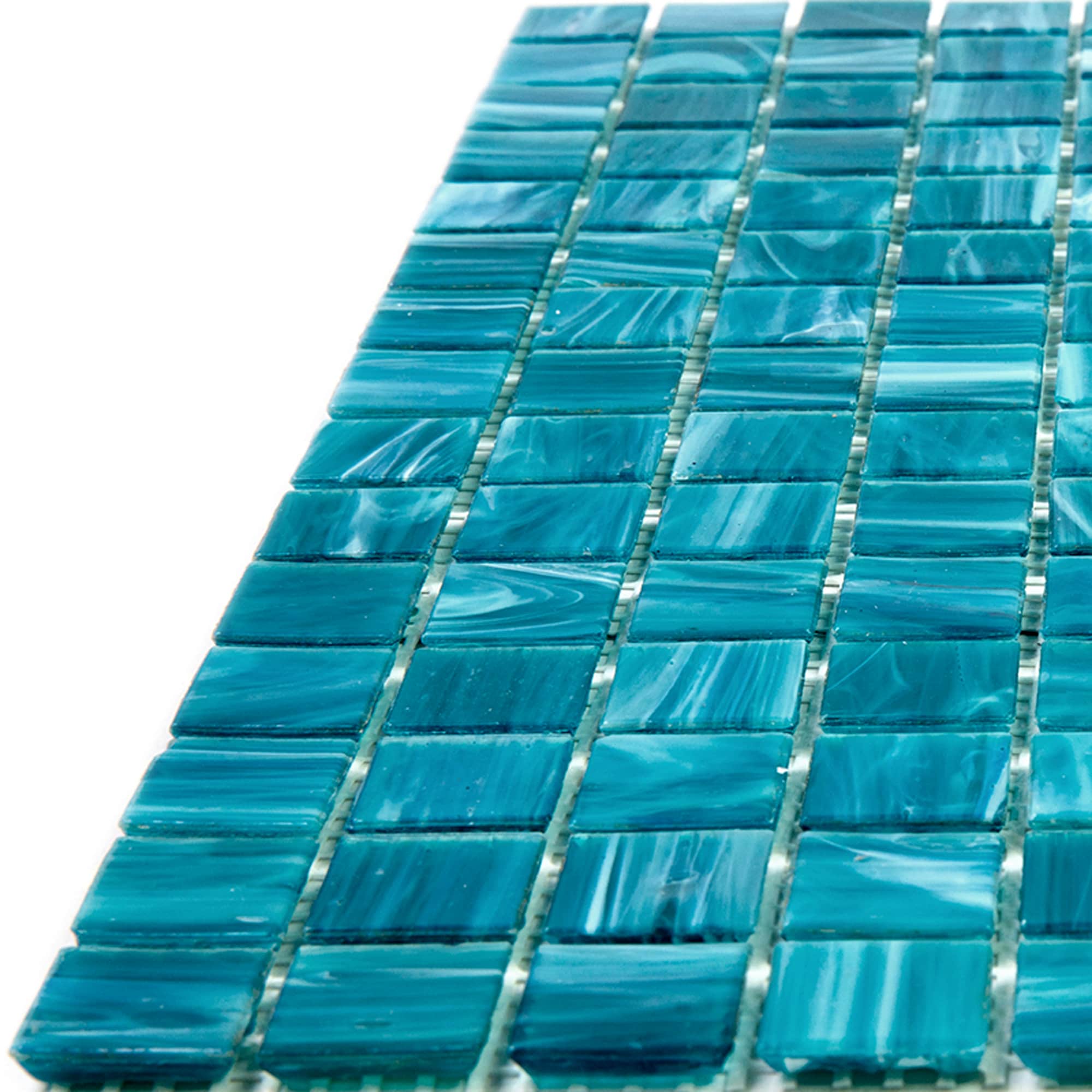 Apollo Tile Celestial Pacific Blue 12-in x 12-in Glossy Glass Uniform Squares Floor and Wall Tile (20-sq. ft/ Carton)