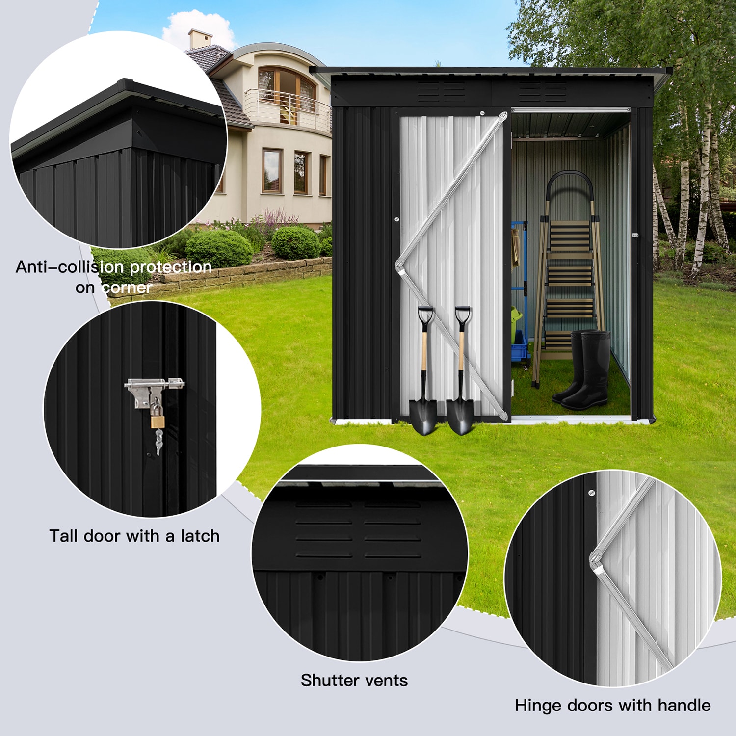 GZMR GM-W1371 Metal-Storage-Buildings-Sheds - View #4