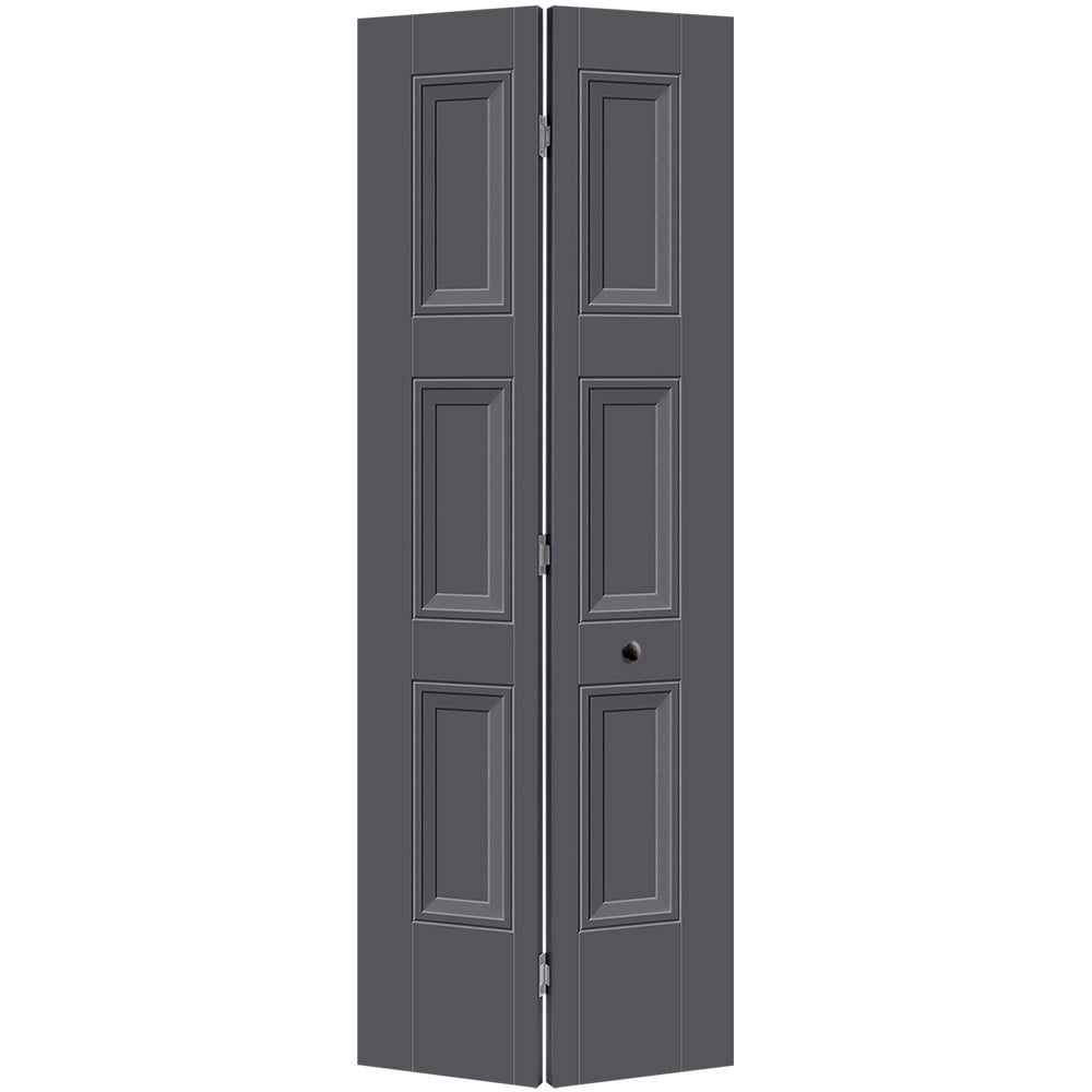 Masonite 1573082 Livingston 30-in x 80-in Slate 3-panel square Smooth Hollow core Prefinished Molded composite Closet Bifold Door ( Hardware Included )