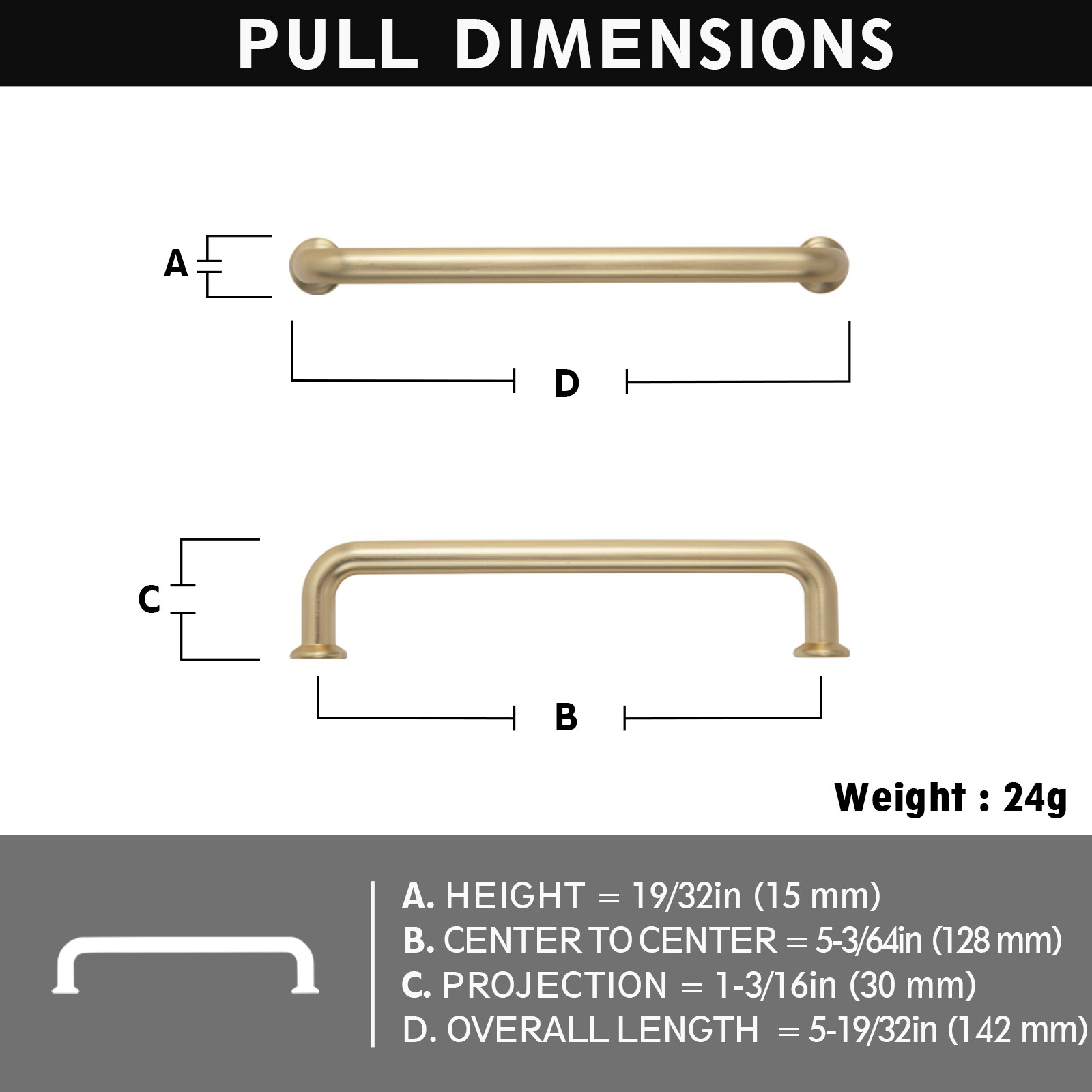 Miaokesen 9569TLS-128 Cabinet-Pulls - View #2