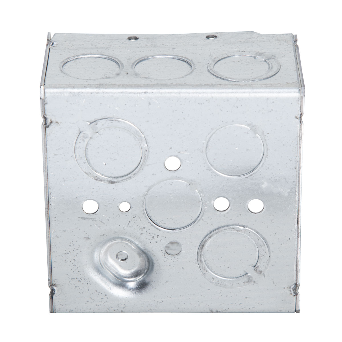 RACO 2-Gang Gray Metal New Work Deep Square Ceiling/Wall Electrical Box ...