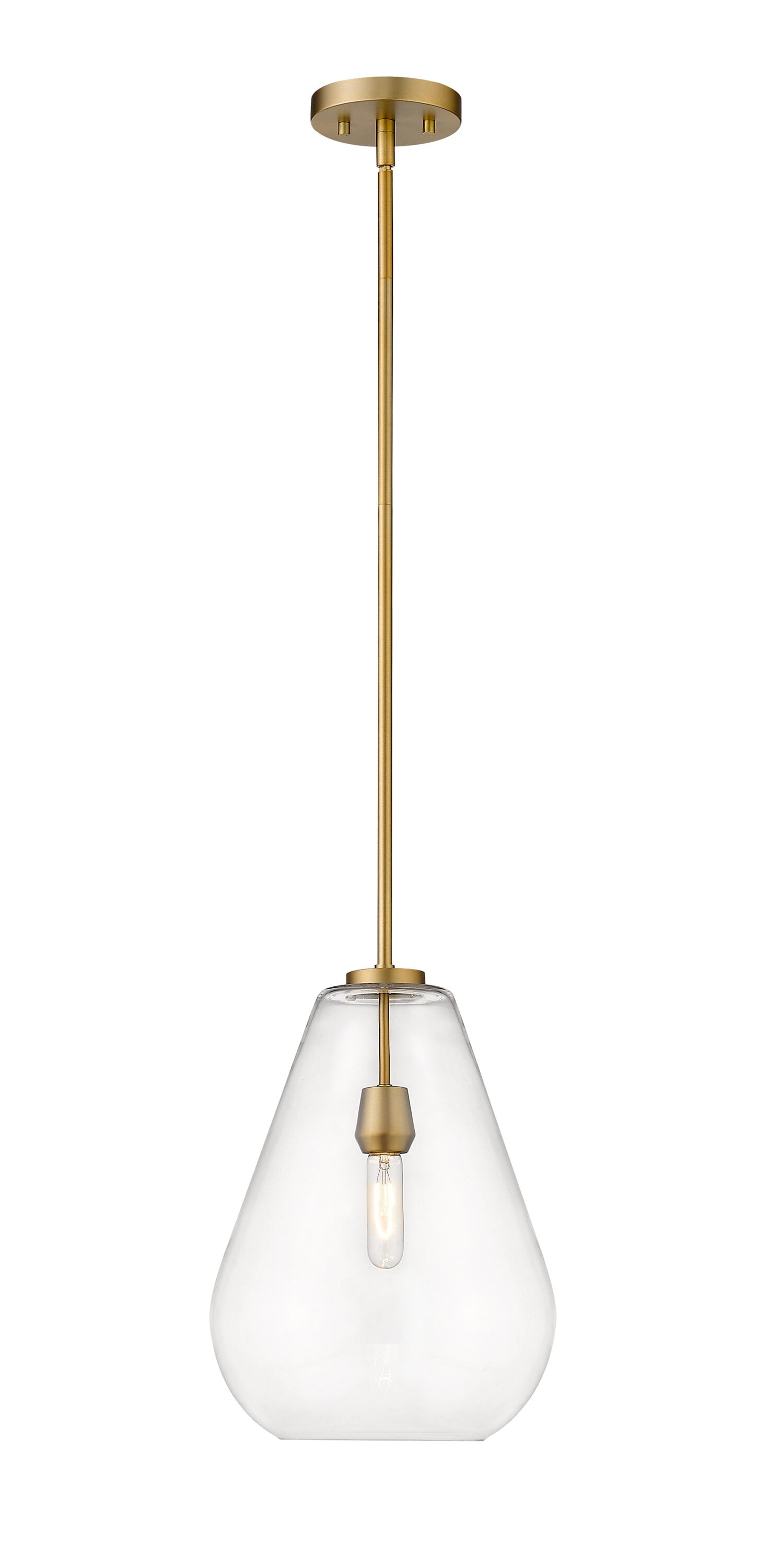 Z-Lite Ayra Olde Brass Transitional Clear Glass Teardrop