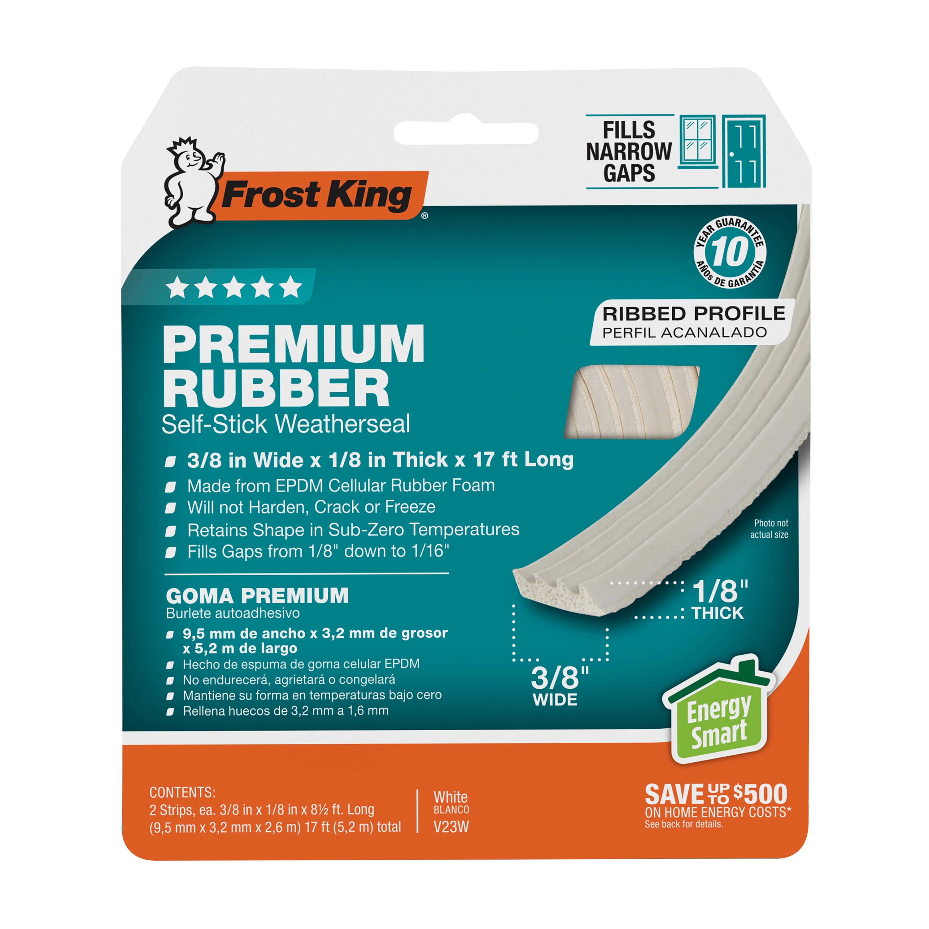 Frost King Self-Adhesive Door Sweep Seal, 1-1/2-in x 36-in, Clear