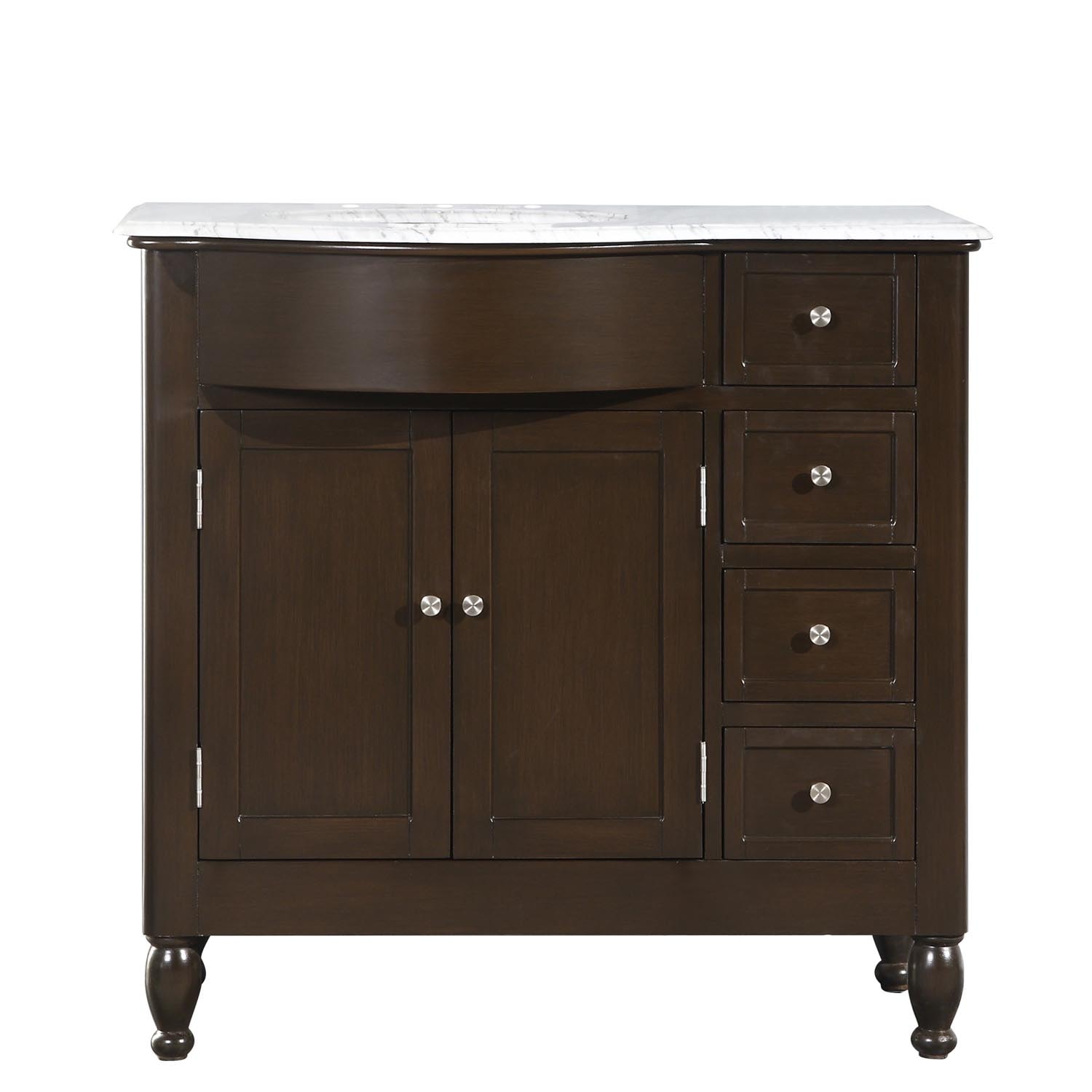 Silkroad Exclusive HYP-0902-WM-UWC-38-L Bath-Vanity-Combo - View #7