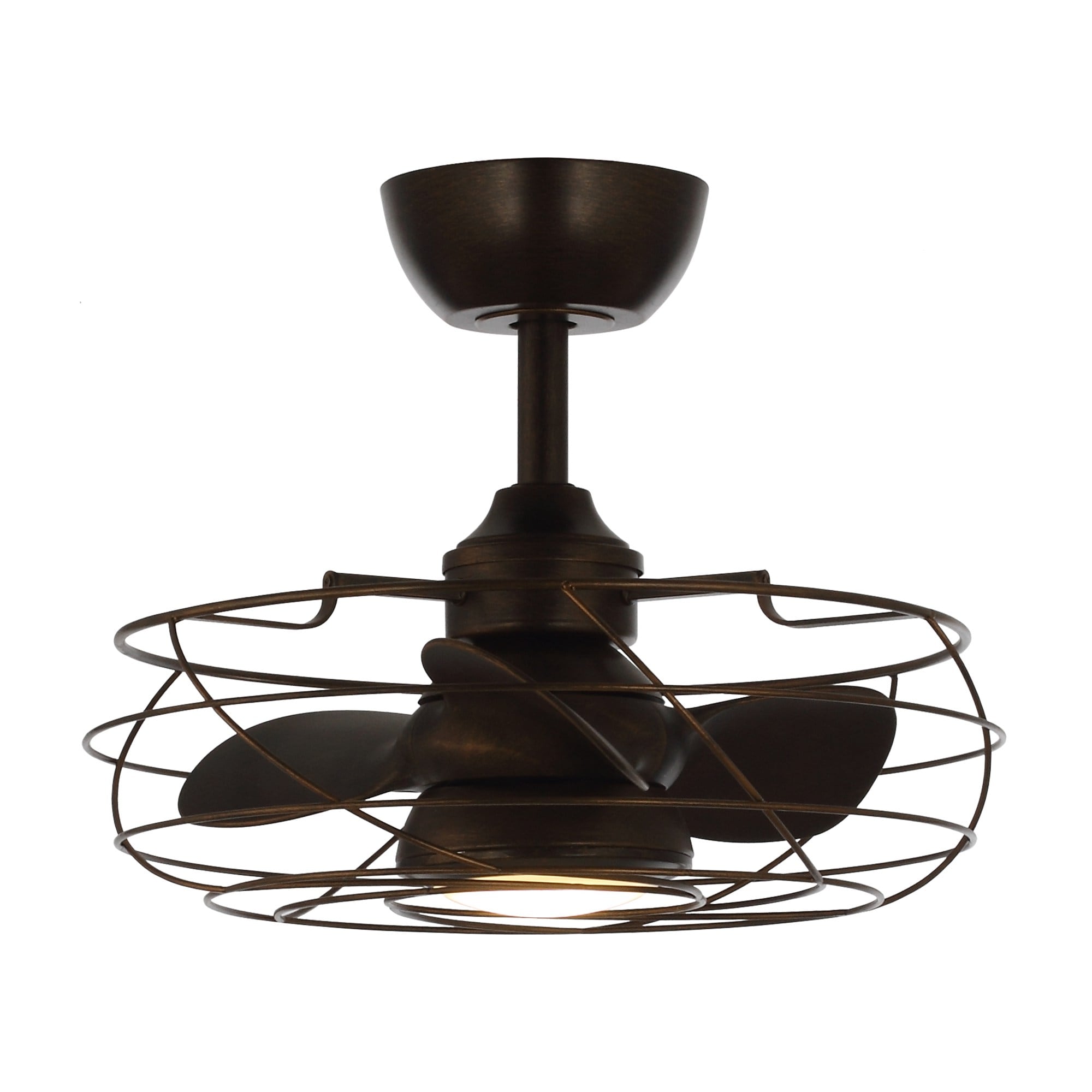 Parrot Uncle 18.7-in Bronze Indoor Fandelier Ceiling Fan with Light and ...