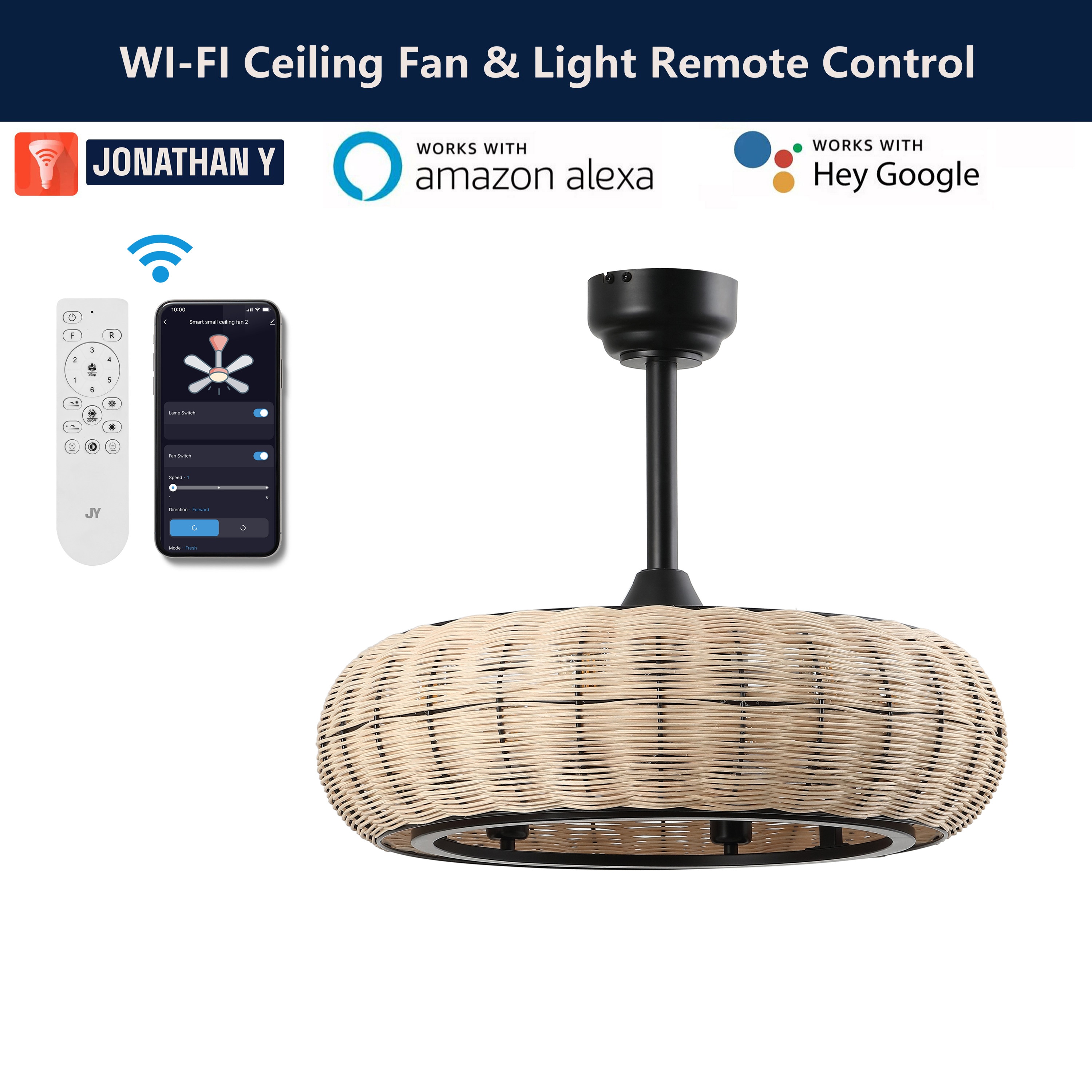 JONATHAN  Y JYL9728B Ceiling-Fans - View #4