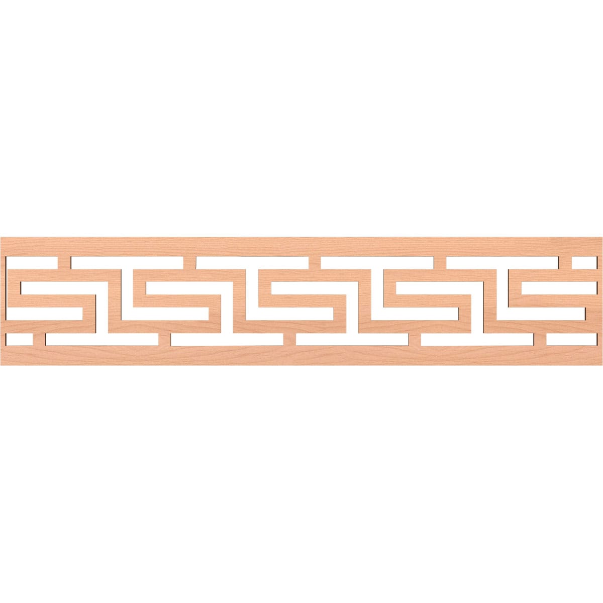 Ekena Millwork MLDA10X46TULAL Tulum Fretwork Flat Trim 10-in x 3.9-ft Alder Brown Unfinished 2155904 Pierced Wall Panel Moulding