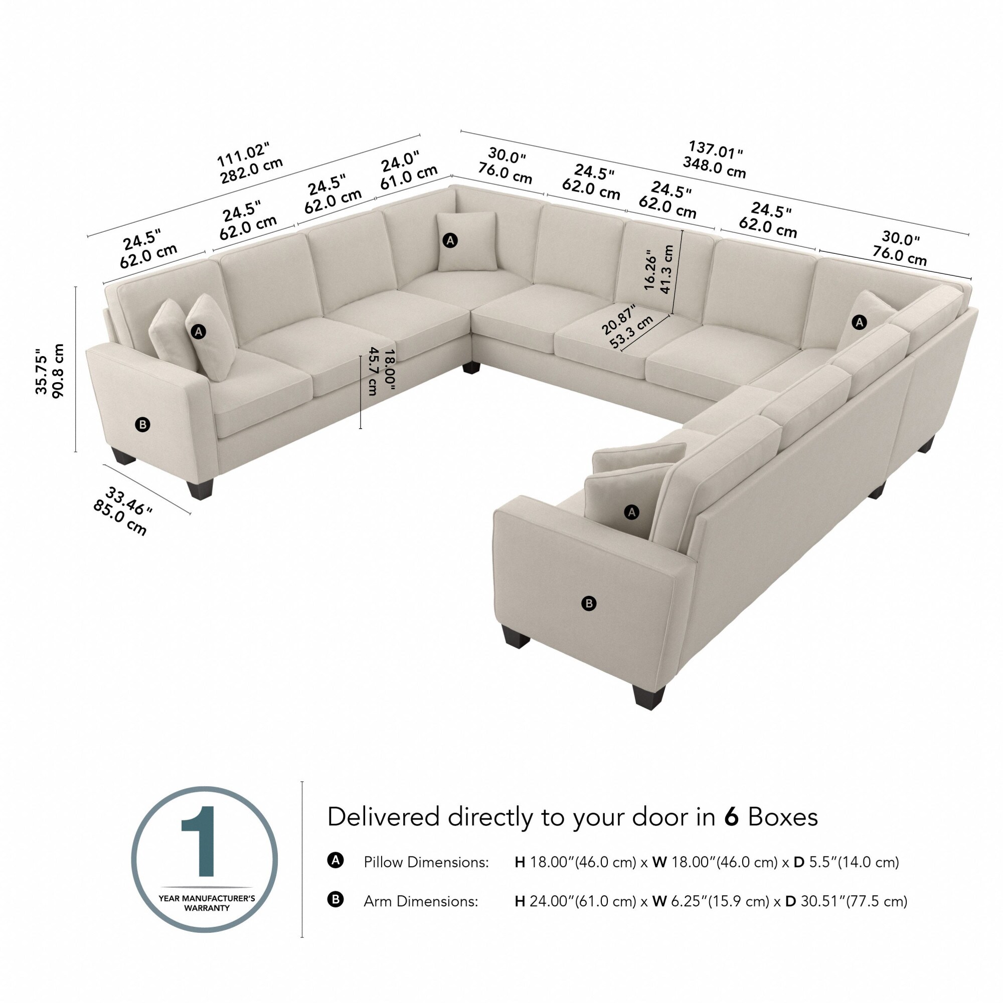 Bush Furniture SNY135SCRH-03K Sofas-Loveseats - View #5