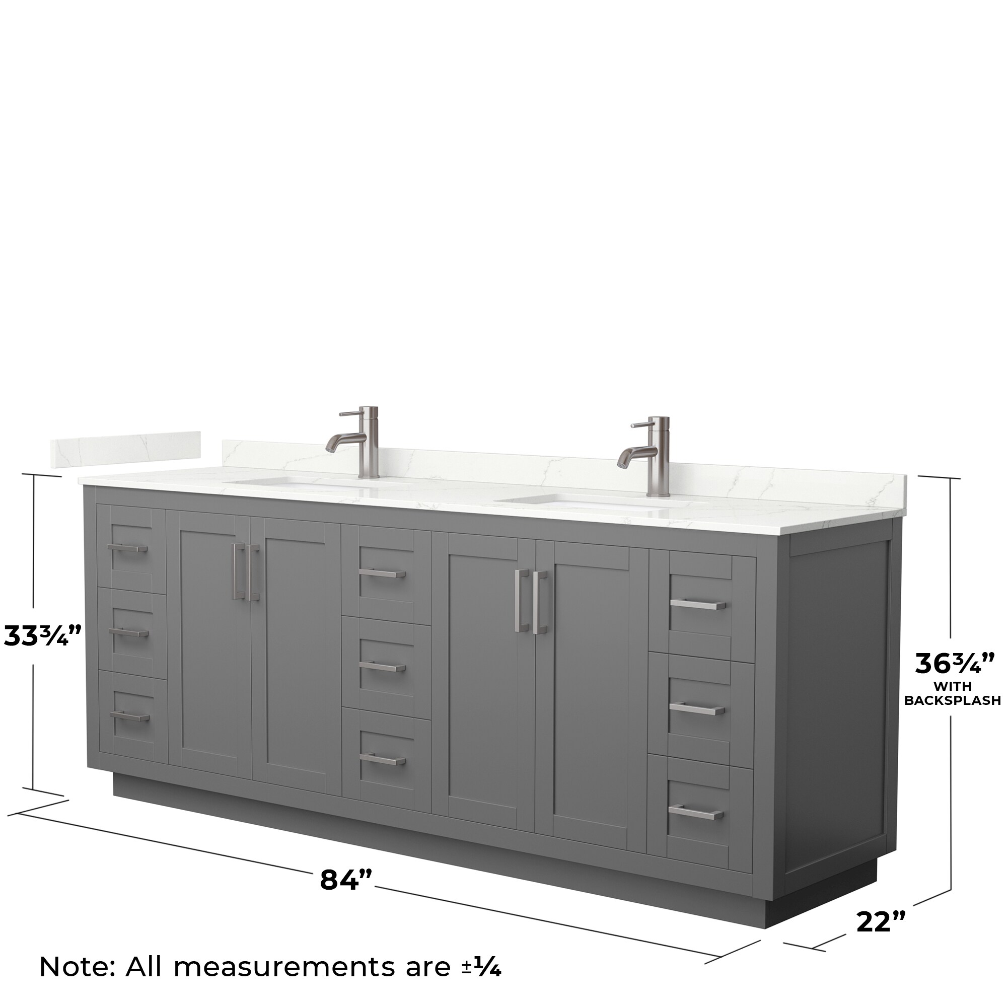Wyndham Collection WCF292984DKGGTUNSMXX Bath-Vanity-Combo - View #5