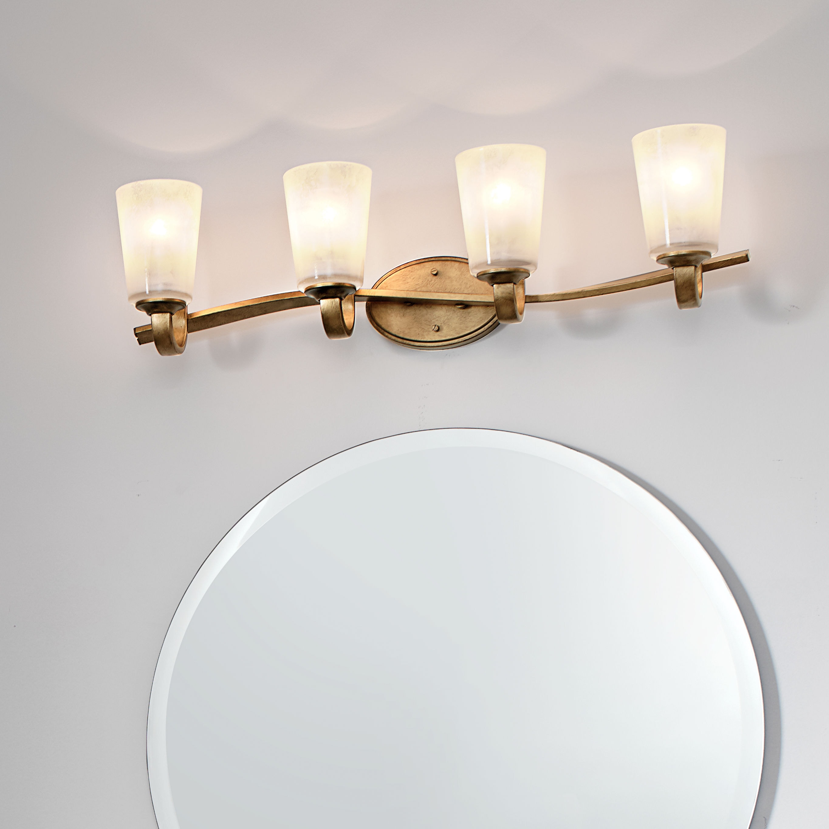 Kichler 37519 Oxby 30-in 4 -Light Gold Modern/contemporary Vanity light