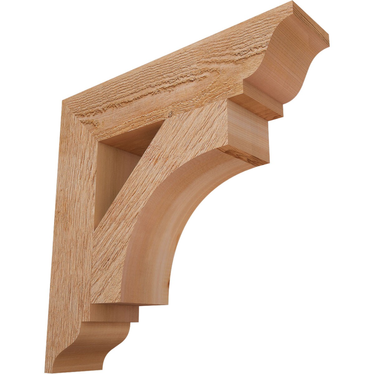 Ekena Millwork BKT04X18X18WTL01RWR Westlake traditional rough sawn 4-in x 18-in x 18-in Western red cedar Brown Wood Standard bracket