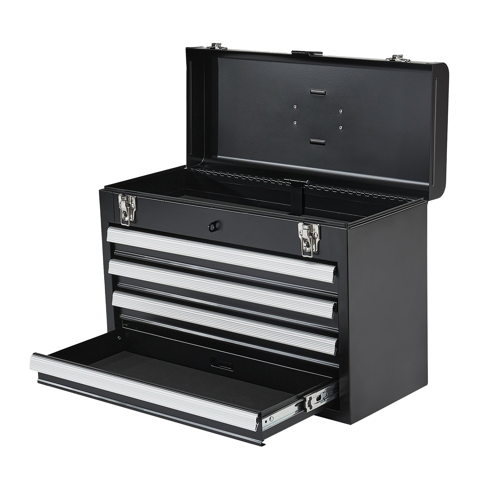 Mecale Portable Metal Tool Box 20.5 in with 3 Drawers Auto-Lock Dual Ball Bearing Slides #VOL-R0N0R4