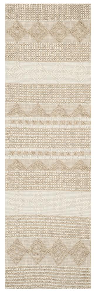 Safavieh NAT102B-214 Natura Kenai 2 x 14 (ft) Wool Beige/Ivory Rectangular Indoor Abstract Coastal Runner rug