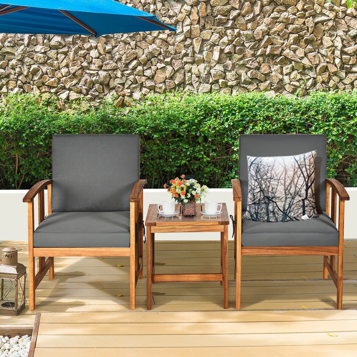 WELLFOR AY-85GR-CY Patio-Conversation-Sets - View #3