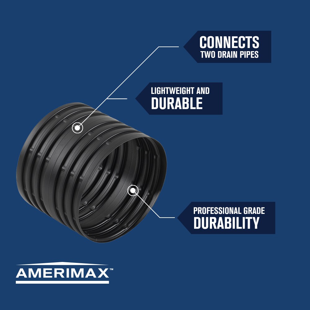 FLEX Drain By Amerimax 4-in X 4-in-Degree Corrugated Coupling Fittings ...