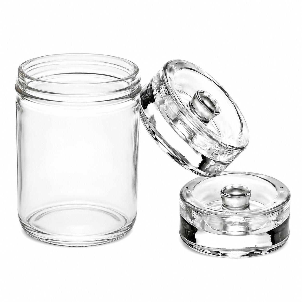 Aoibox  Glass Fermentation Weights for Wide Mouth Mason Jars 2 Pack Lead Free Non Porous with Easy Grip Handle