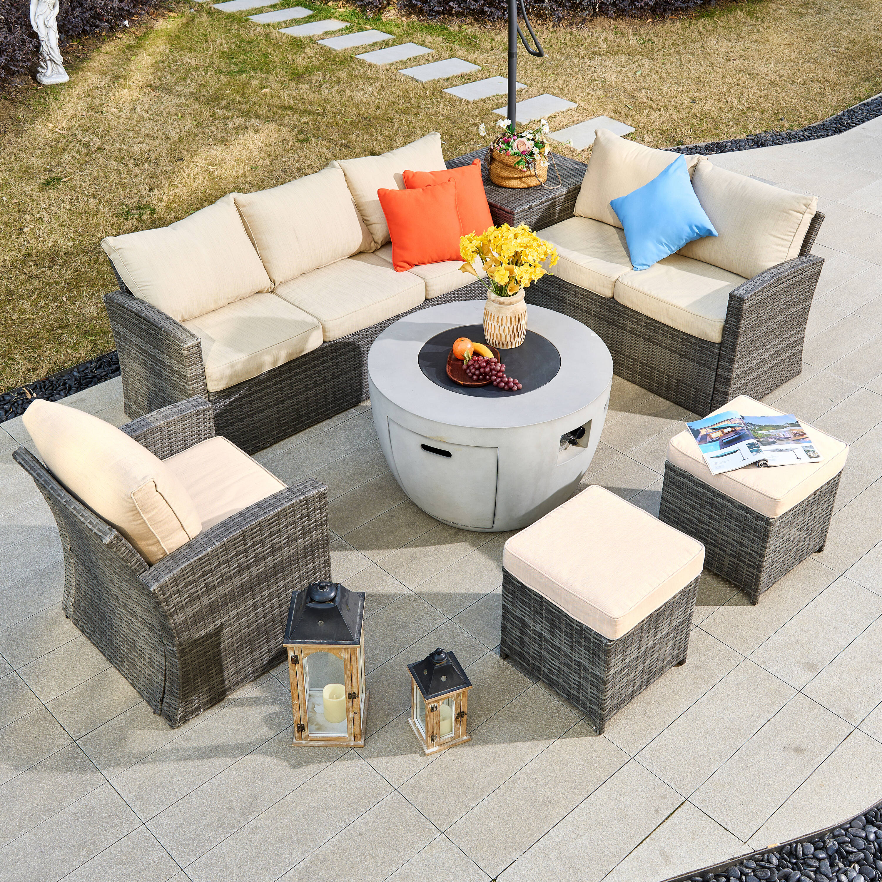 Moda Furnishings MAG-1403B-2160-G Patio-Conversation-Sets - View #2