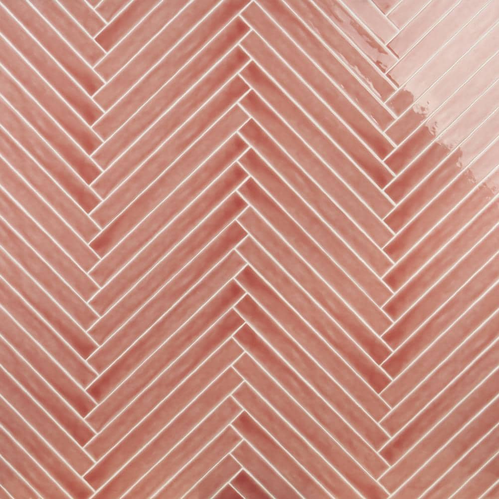 Artmore Tile EXT3RD101914 Charlotte Coral 2-in x 20-in Polished Ceramic Subway Standard Wall Tile ( 5.38-sq ft Carton )
