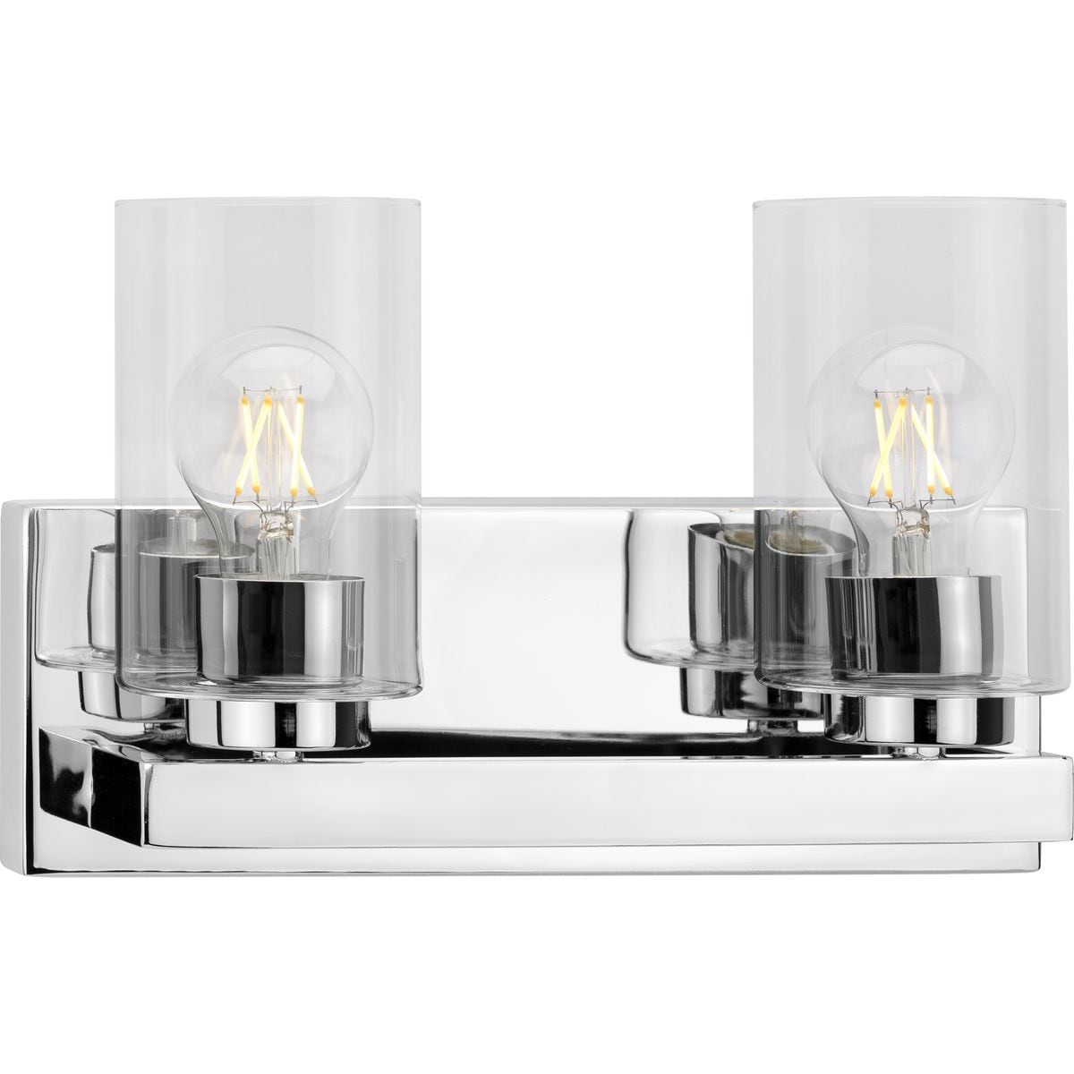 Progress Lighting P300387-015 Goodwin 12.87-in 2 -Light Polished Chrome Modern/contemporary Vanity light