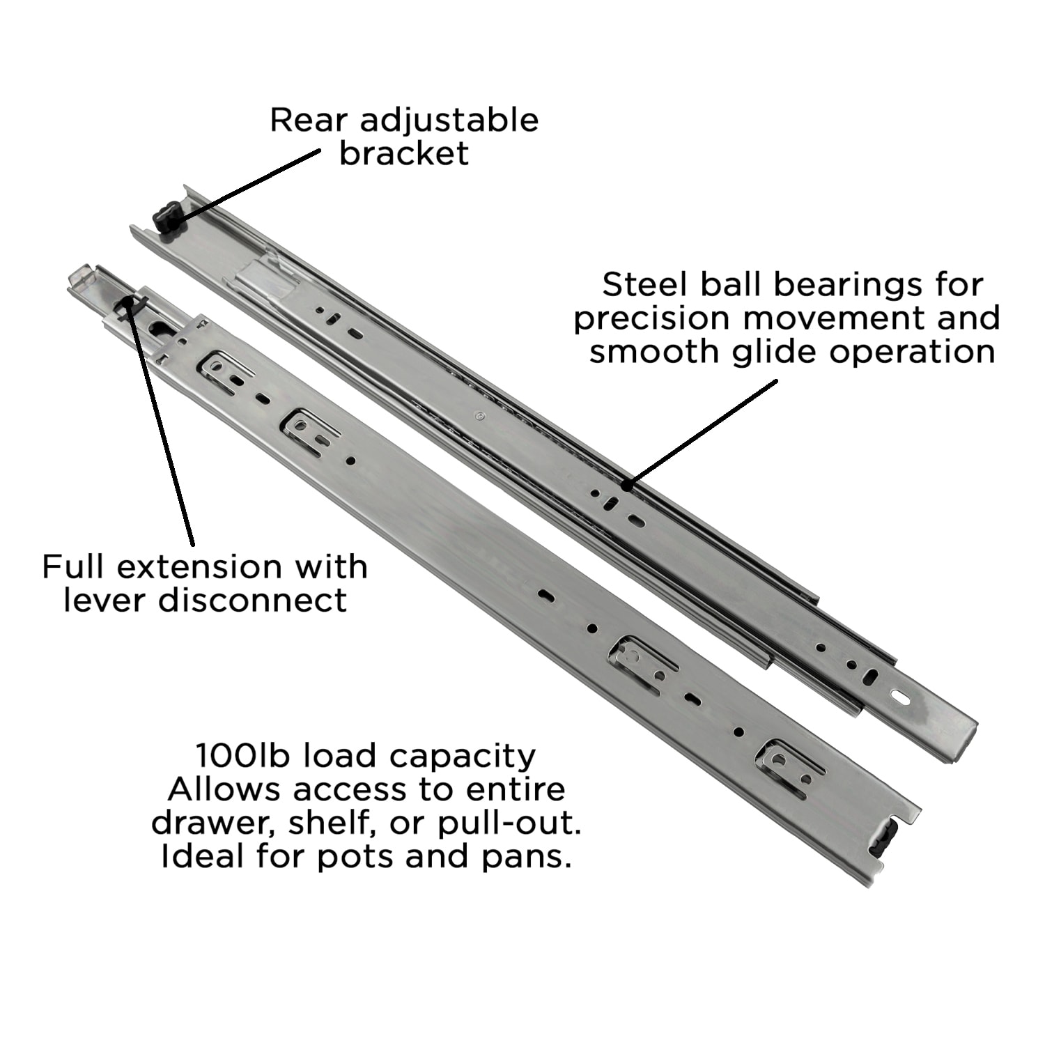 Hickory Hardware P1050/22-2C Drawer-Slides - View #4