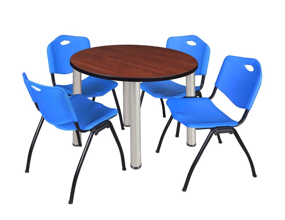 Regency TB42RNDCHBPCM47BE Breakroom Red 4-Person Training Table (42-in W x 29-in H)