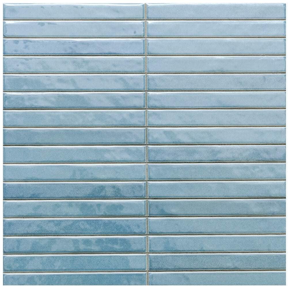 The Tile Life SKROM1414TE Sample- Castilla Teal 6-in x 6-in Glossy Porcelain Wall Tile