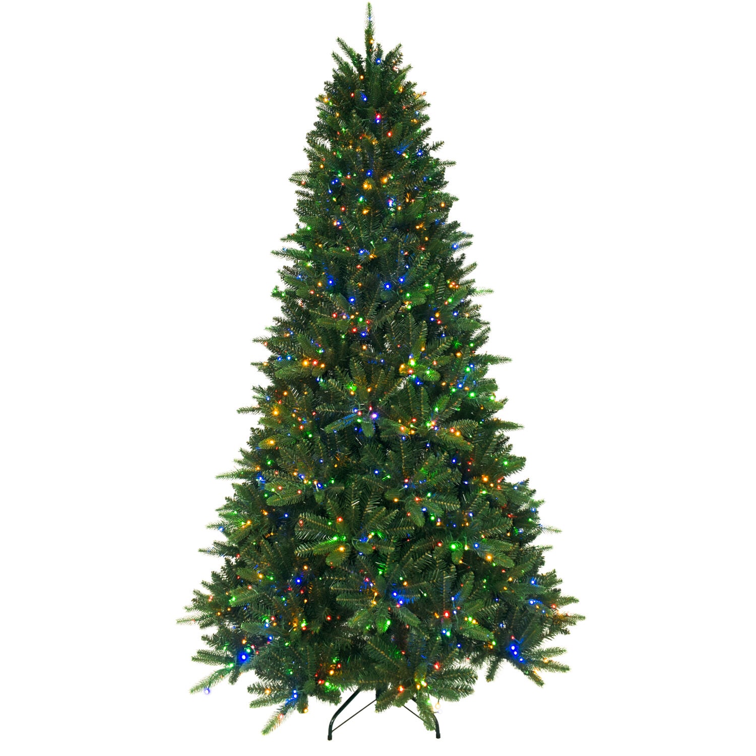 Fraser Hill Farm FFYP075-6GR 7.5-Feet York pine Pre-lit Artificial Christmas Tree with Color Changing LED Lights