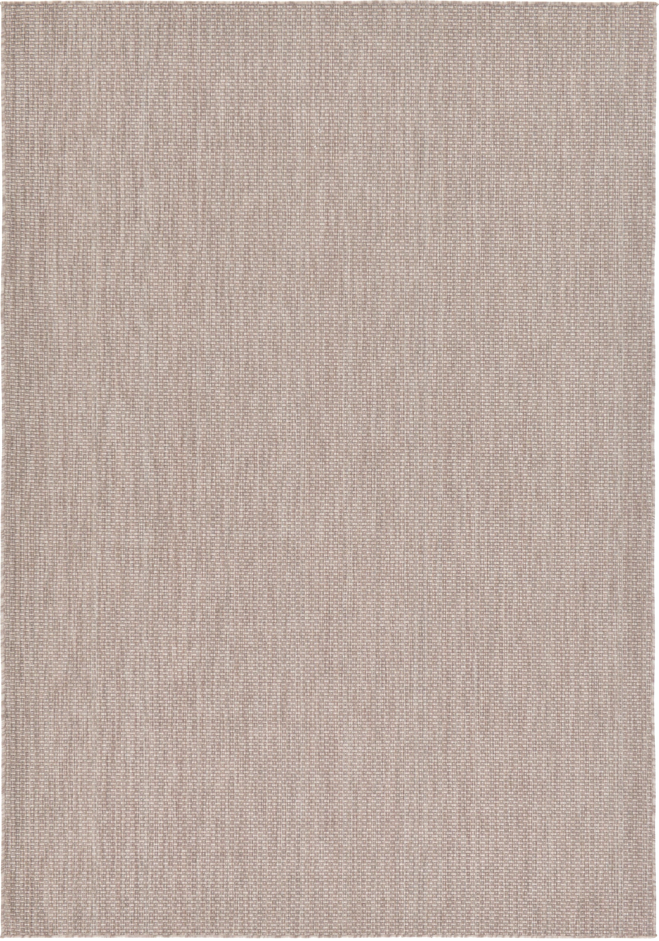 Unique Loom 3128942 Solid Outdoor 7 x 10 (ft) Loomed Polypropylene Beige/Gray Rectangular Indoor/Outdoor Distressed/Overdyed Area rug