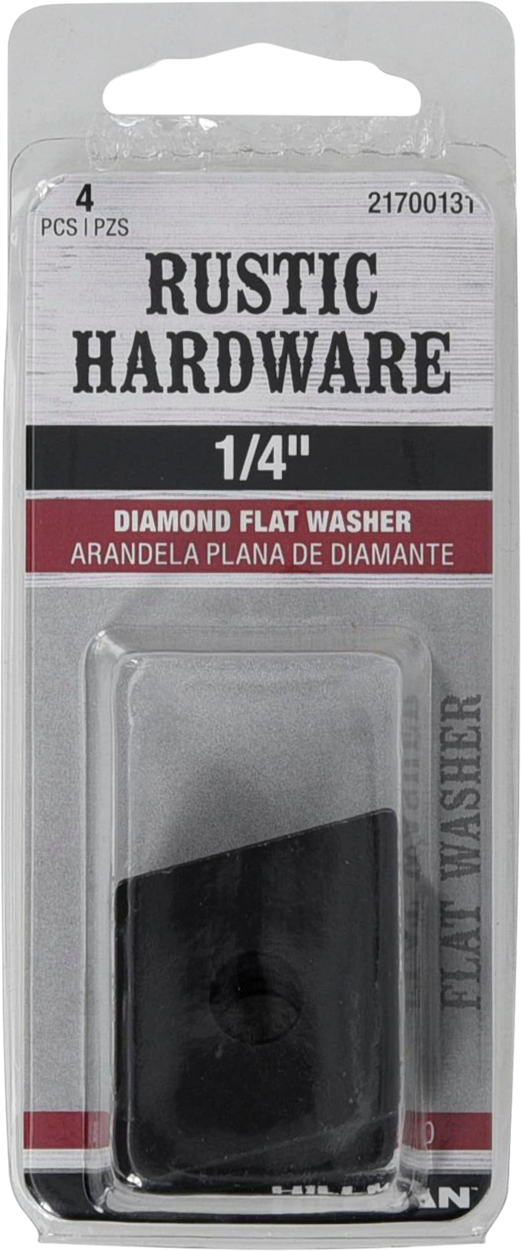 Hillman 21700131 1/4-in Black oxide Standard Flat Washer 4-Count