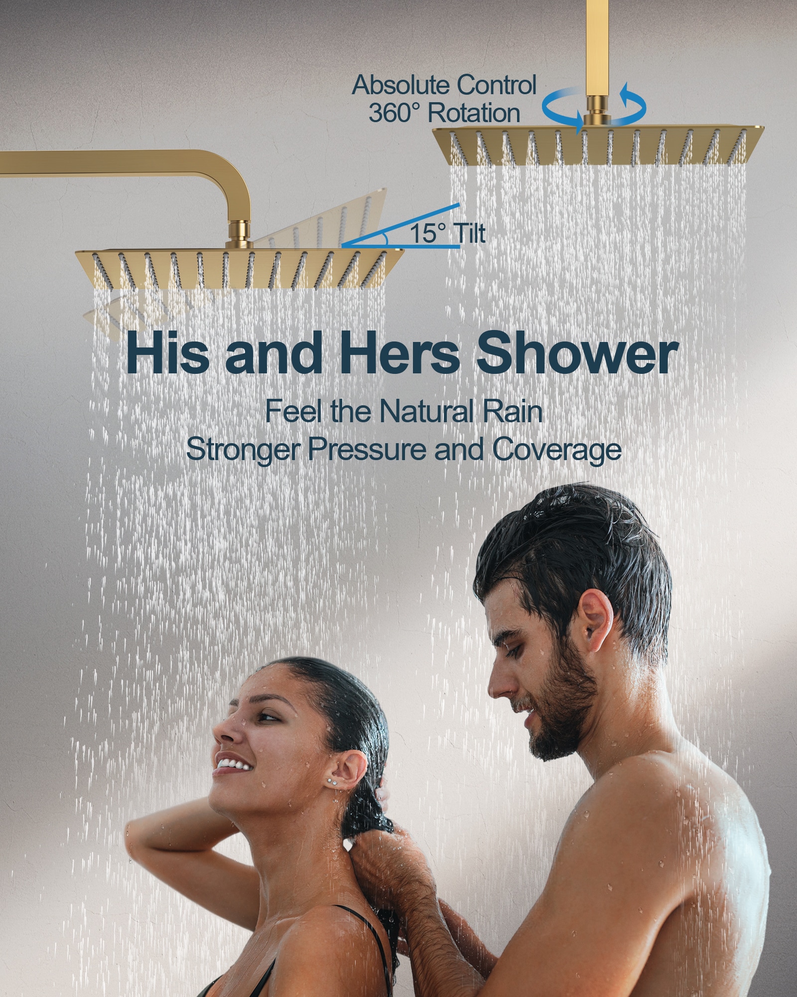 GRANDJOY SFS-1070-GD12 Showerhead-Bar-Panels - View #4