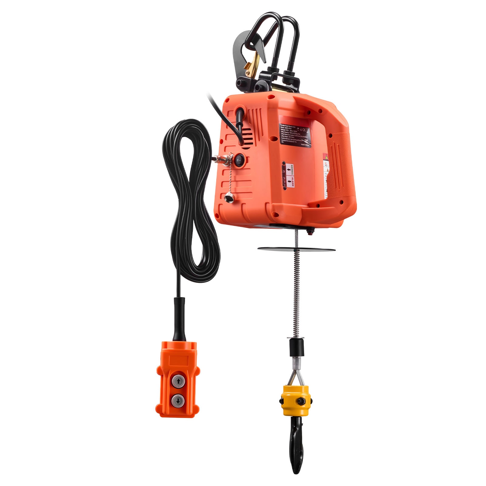 GIVIMO 1500W Electric Hoist Winch 1100-lb Capacity 25-ft Lifting Height 3-in-1 Manual Wired Wireless Remote Control Garage Workshop Lifting Winch #LW108GIVSS4119