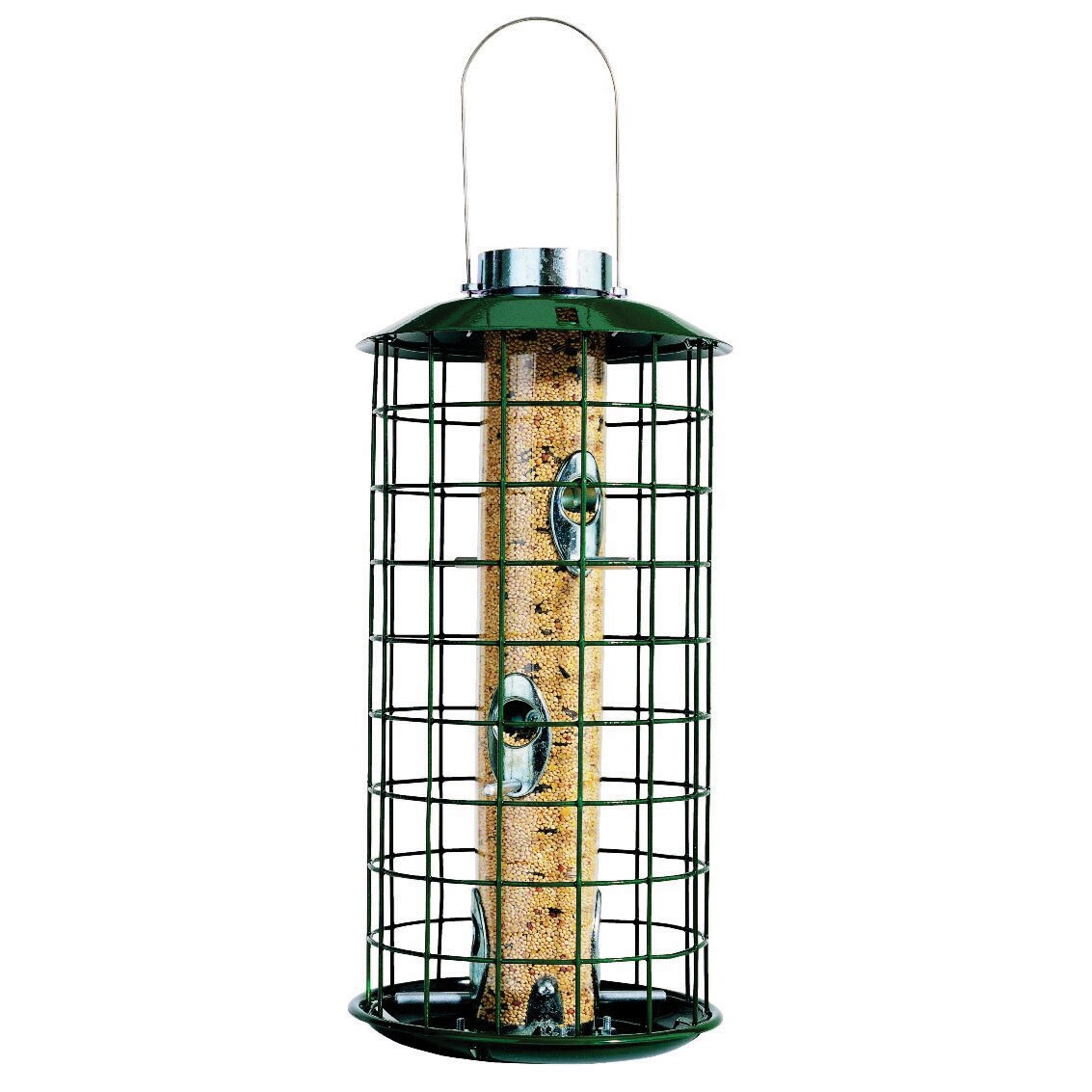 Duncraft Green Metal Hanging Squirrel-resistant Tube Bird Feeder- 1.5 ...