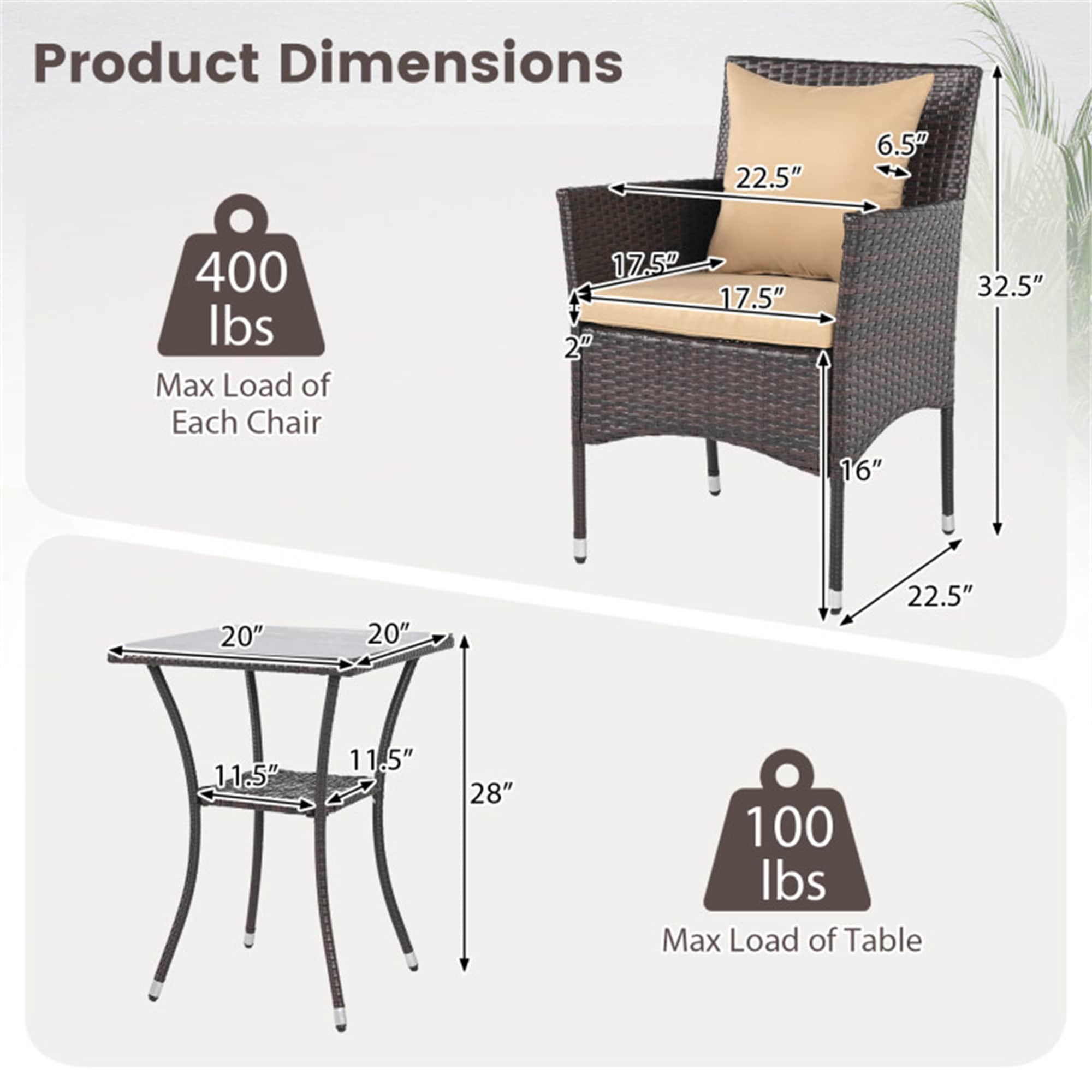BABOOM BOM-1518BN-CO Patio-Conversation-Sets - View #5