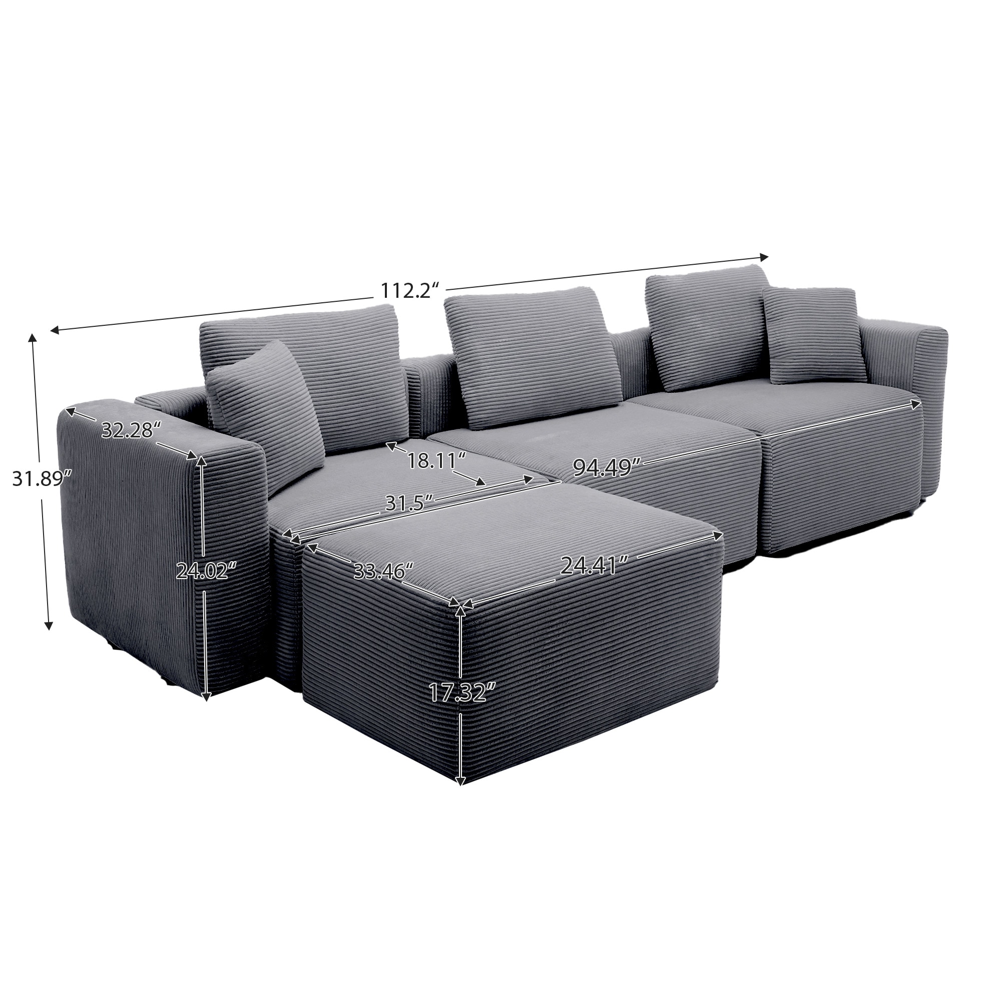 VOUA SAF-PLSDSCD-YE Sofas-Loveseats - View #3