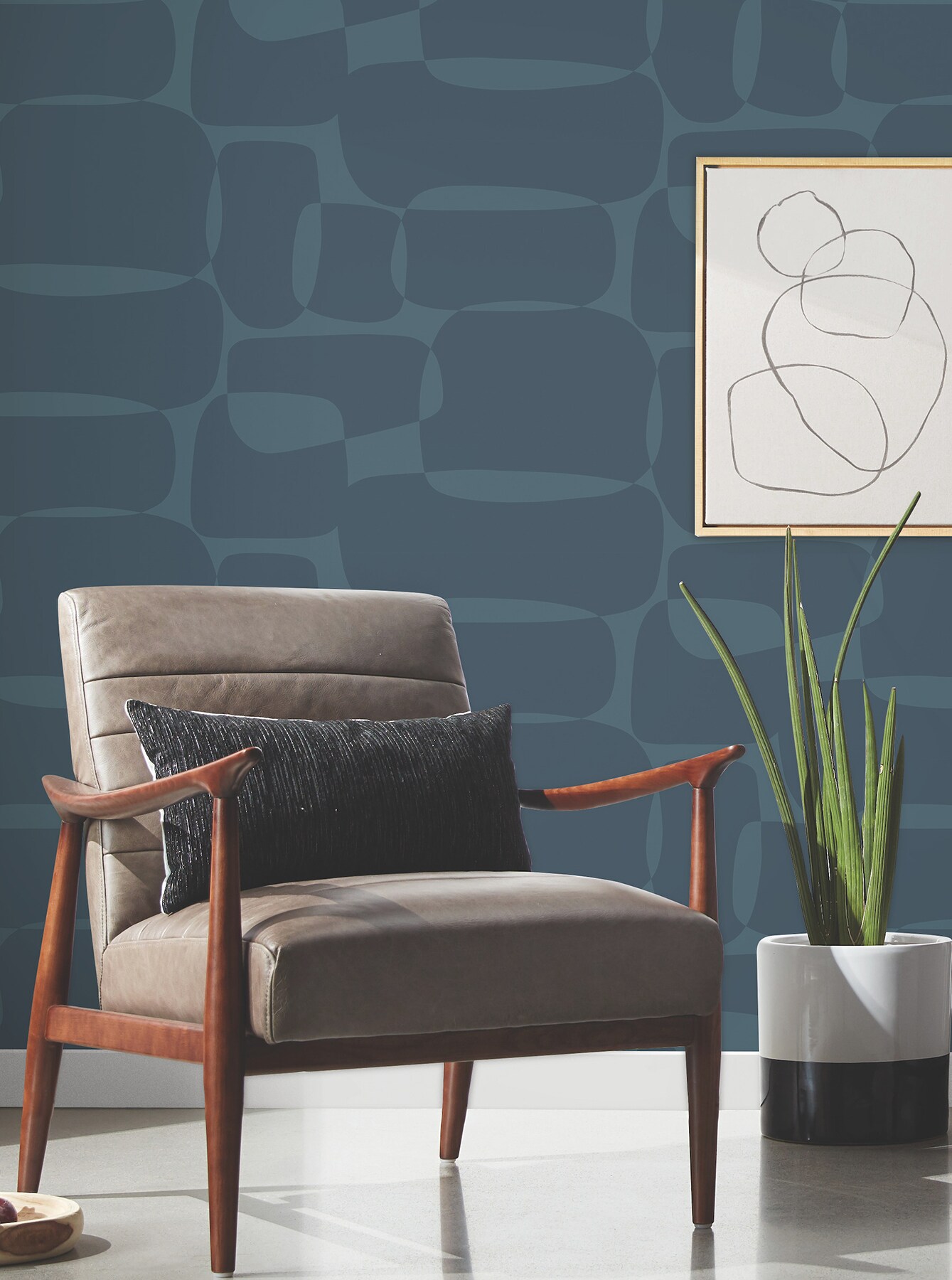 York Wallcoverings Artistic Abstracts 60.8-sq ft Peacock Non-woven ...