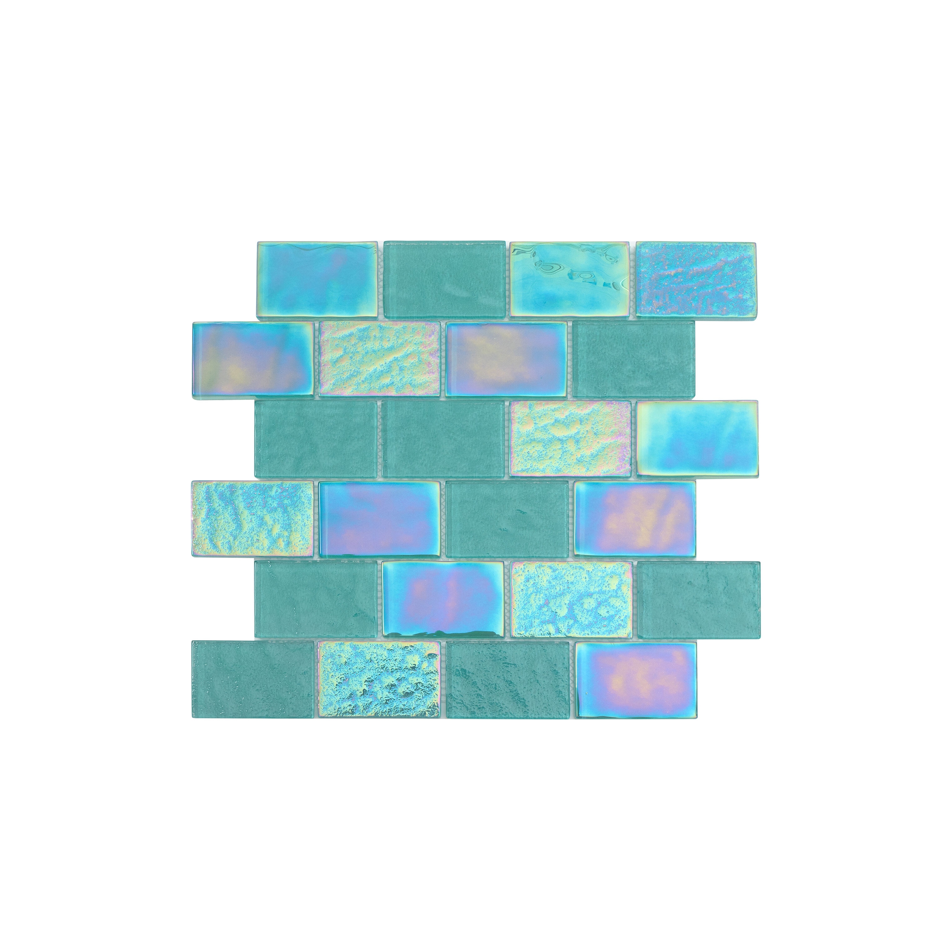 Better Homes & Gardens 3-Piece Aqua Glass Iridescent Mosaic Bath Accessory  Set