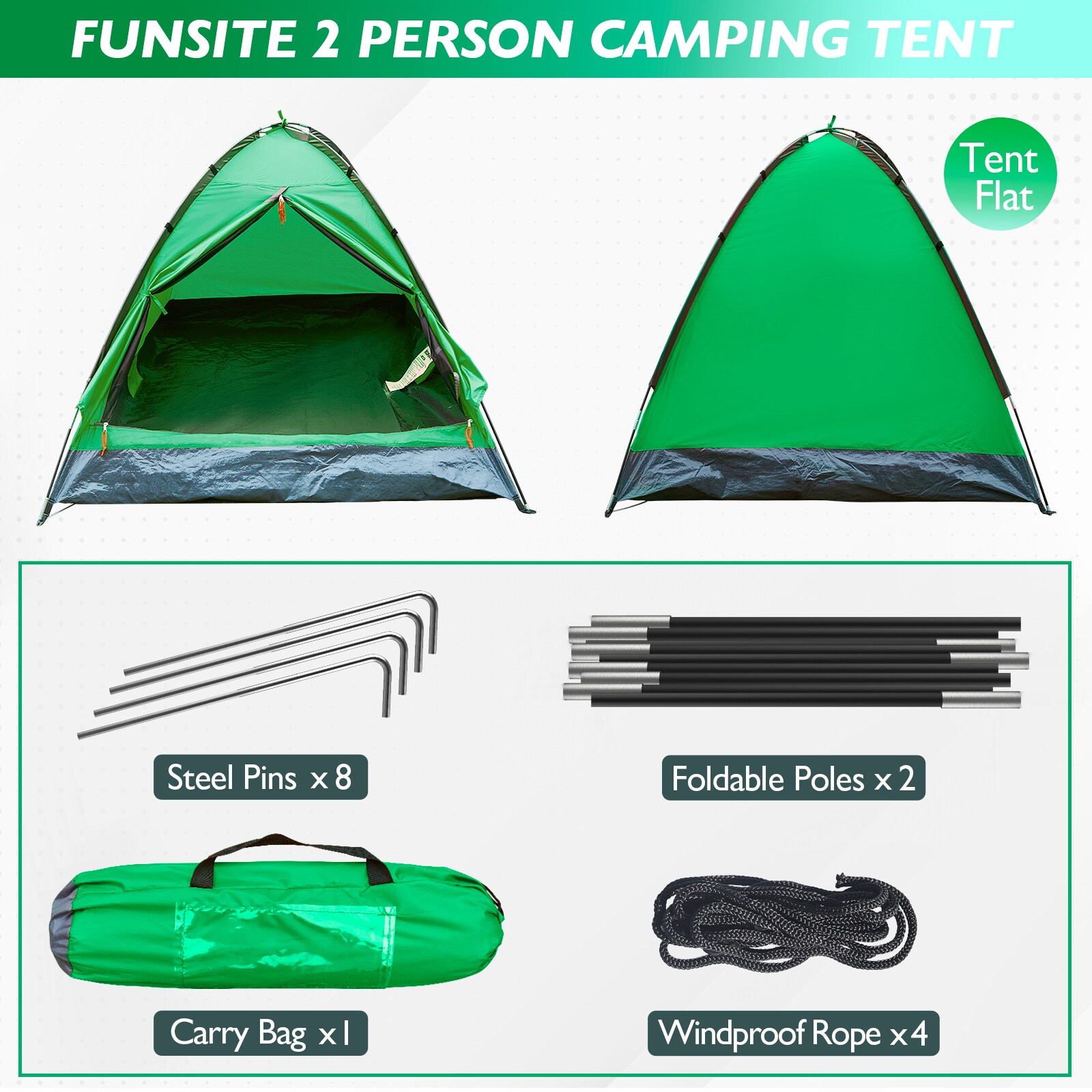 GARSING MAN-2P-GREEN tents - View #3