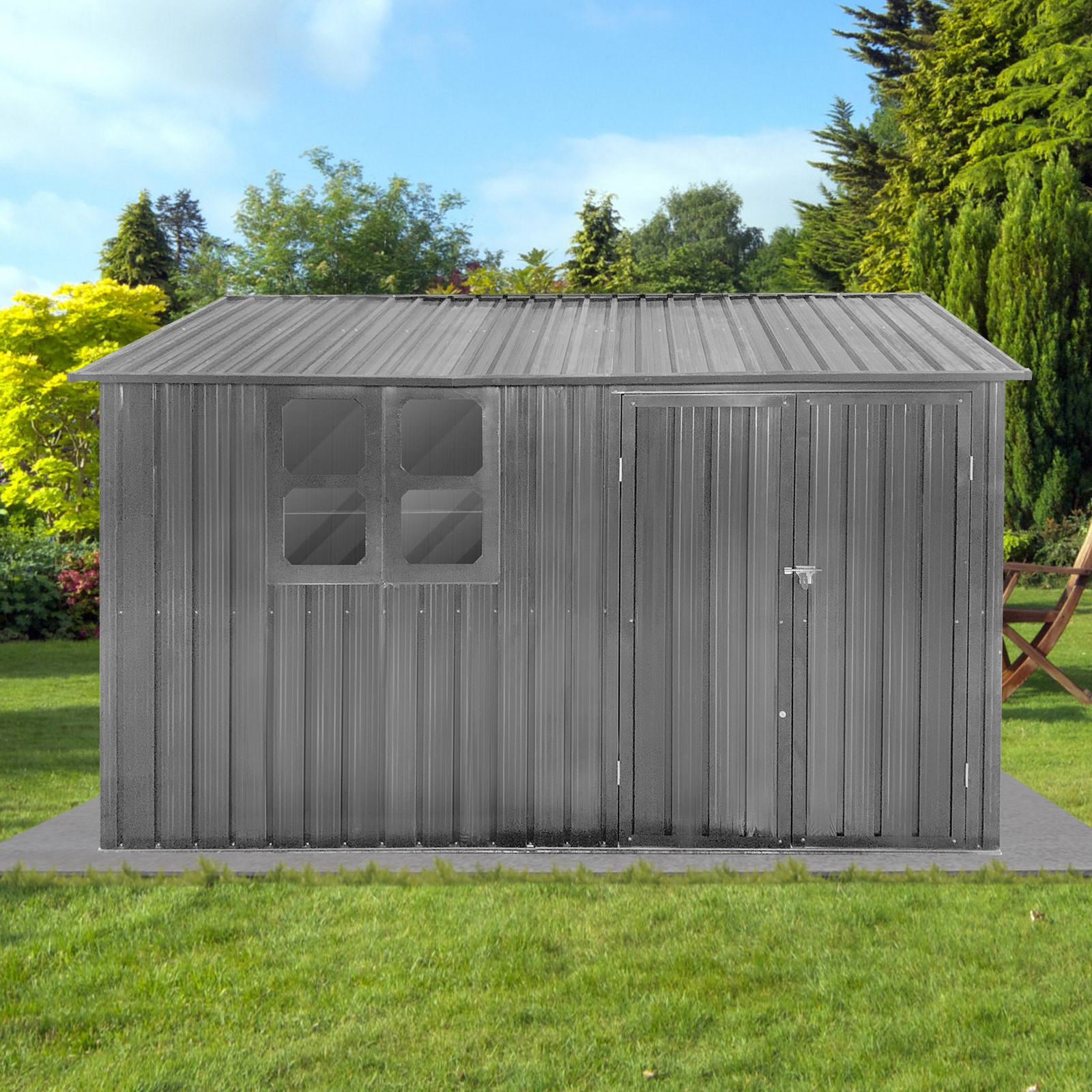WELLFOR TWSG011-BN Metal-Storage-Buildings-Sheds - View #7